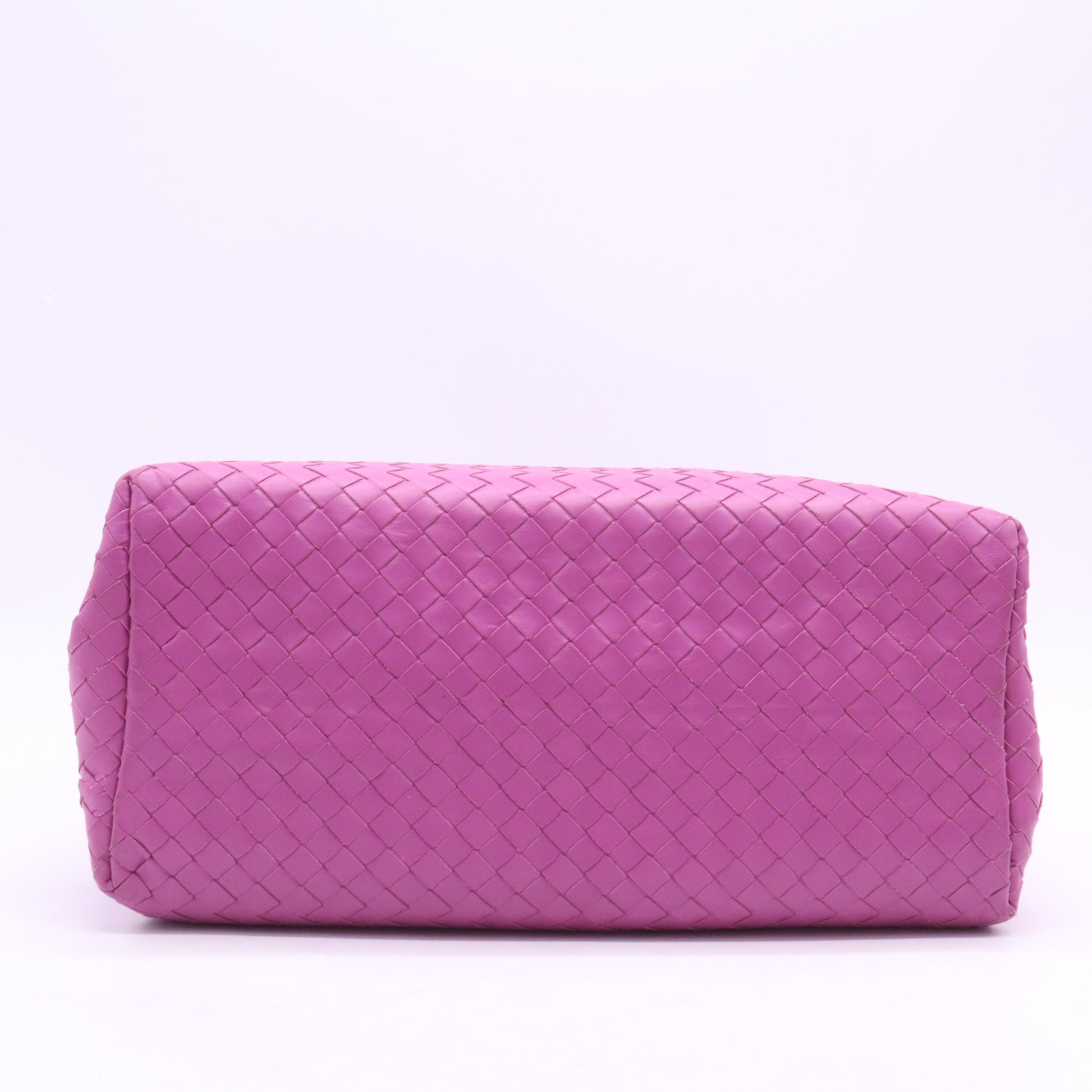 Bottega Veneta Shock Pink Intrecciato Woven Nappa Leather Roma Tote Bag Twins LDJ3963