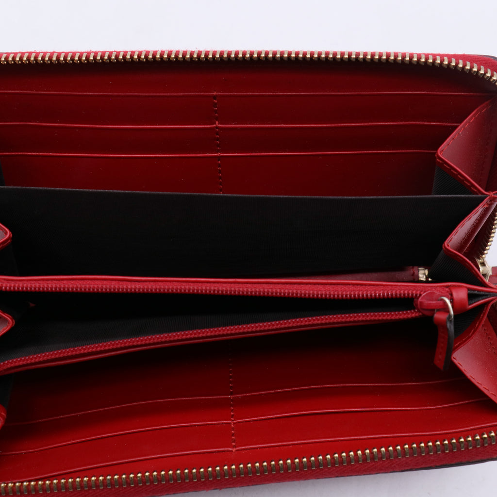 Gucci Guccissima Bow Zip Around Wallet W21231