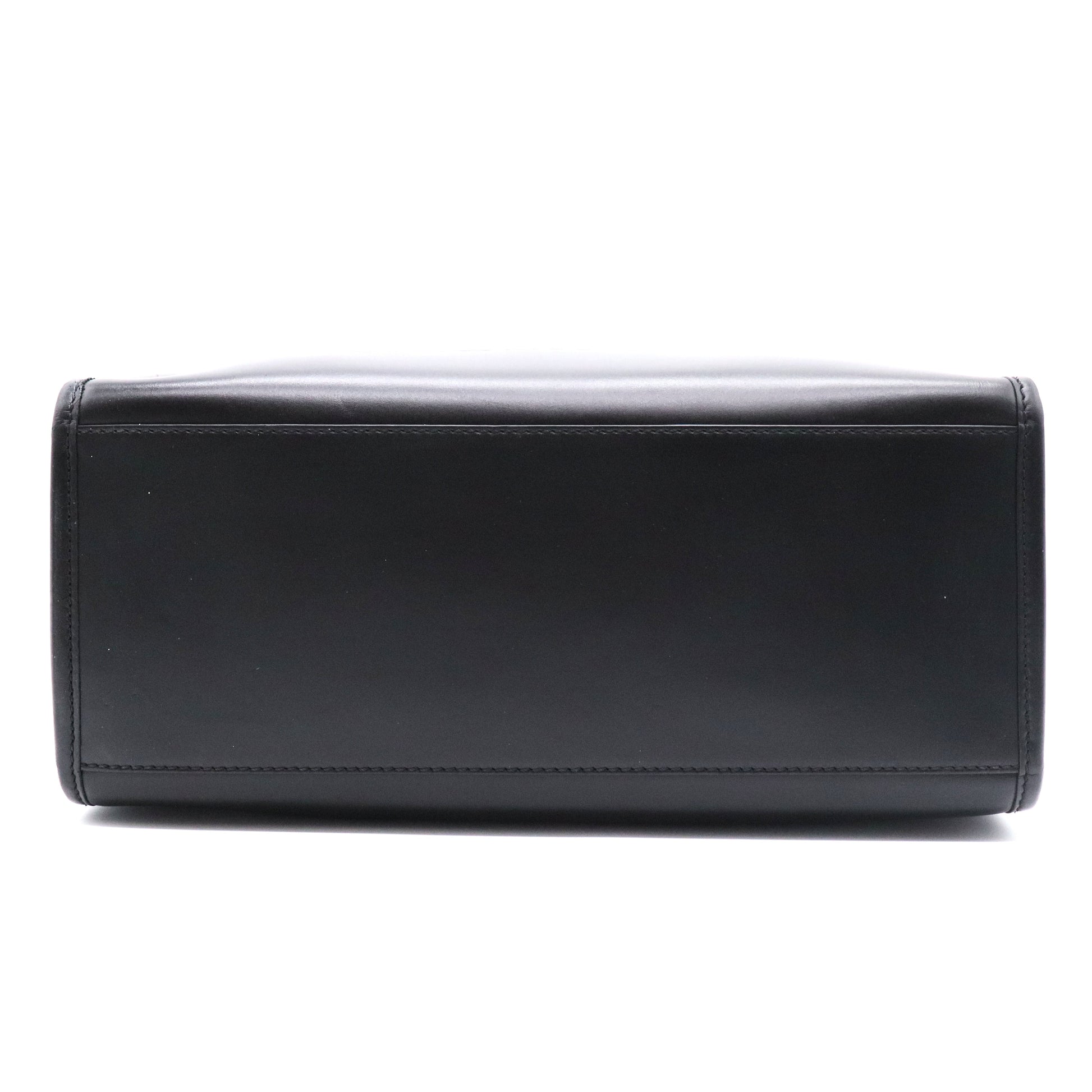 Black Leather Sunshine Large Shopper Tote Bag