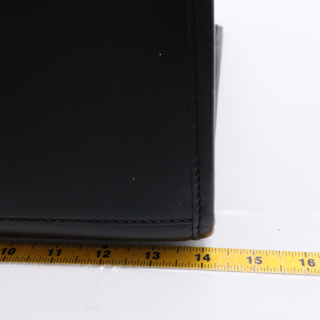 Black Leather Sunshine Large Shopper Tote Bag