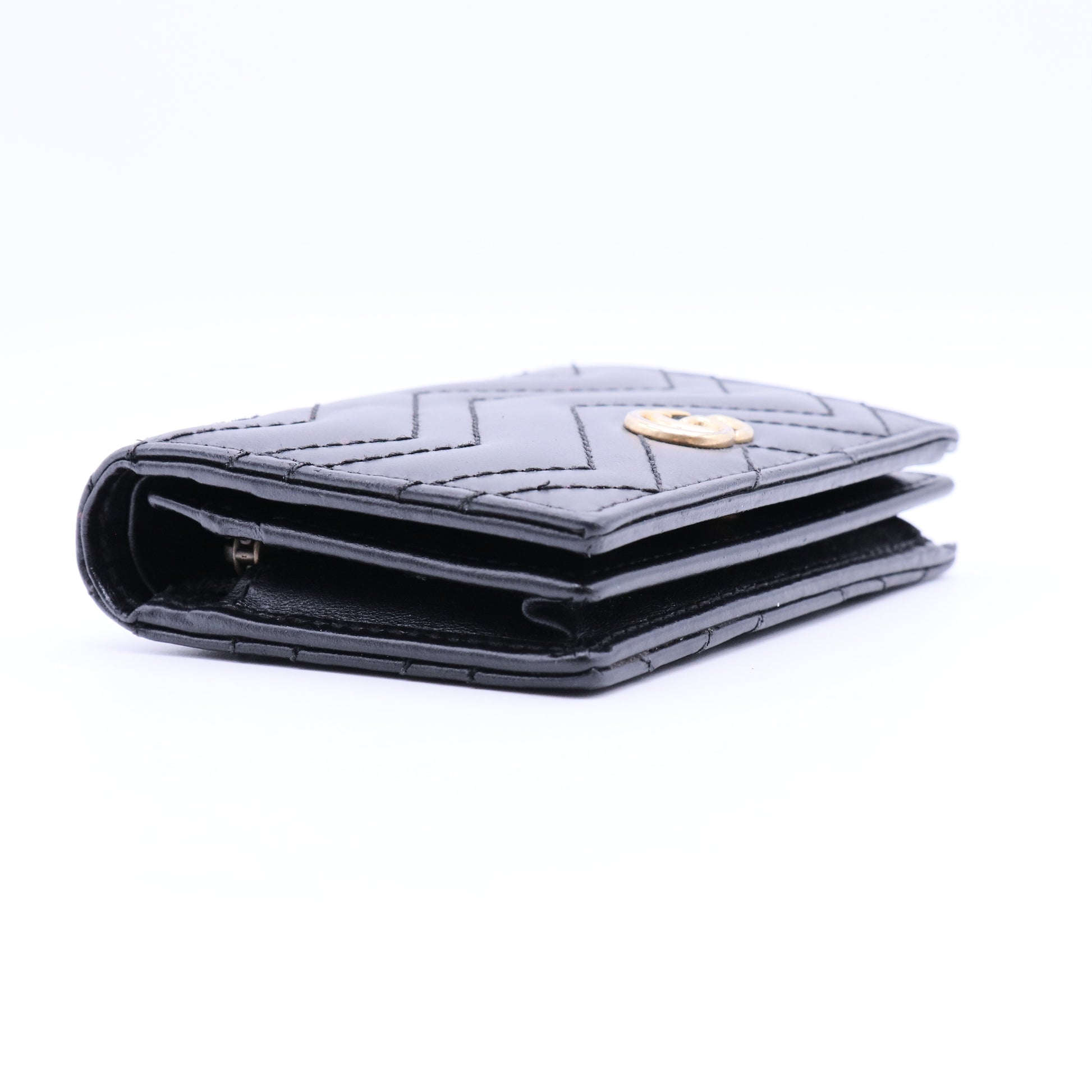Marmont Bi-Fold Wallet Compact Leather Black