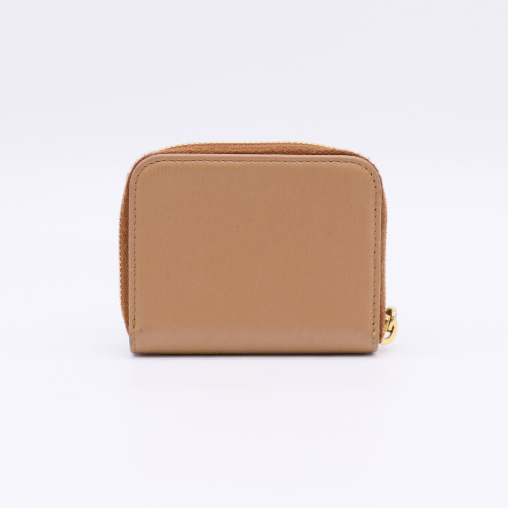 Prada Vitello Move Leather Zip Around Coin Purse W22411