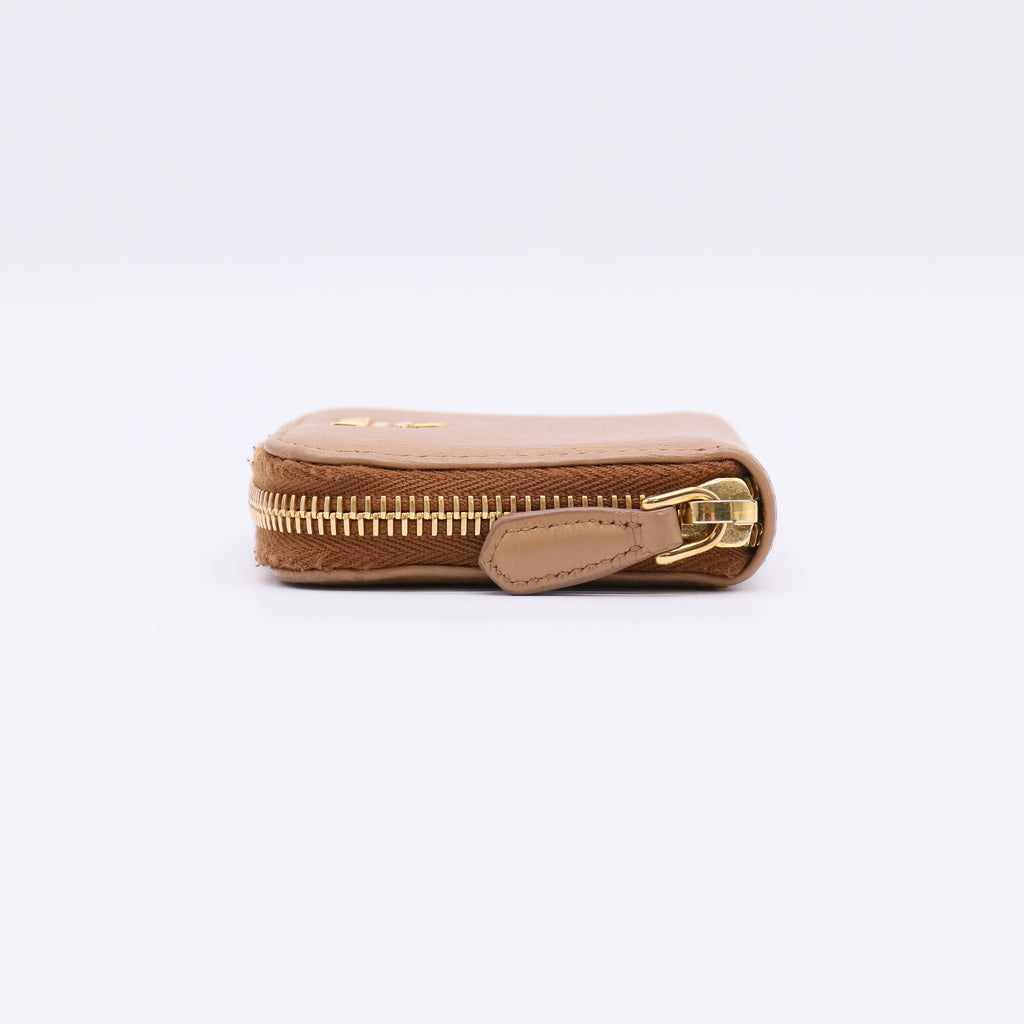 Prada Vitello Move Leather Zip Around Coin Purse W22411