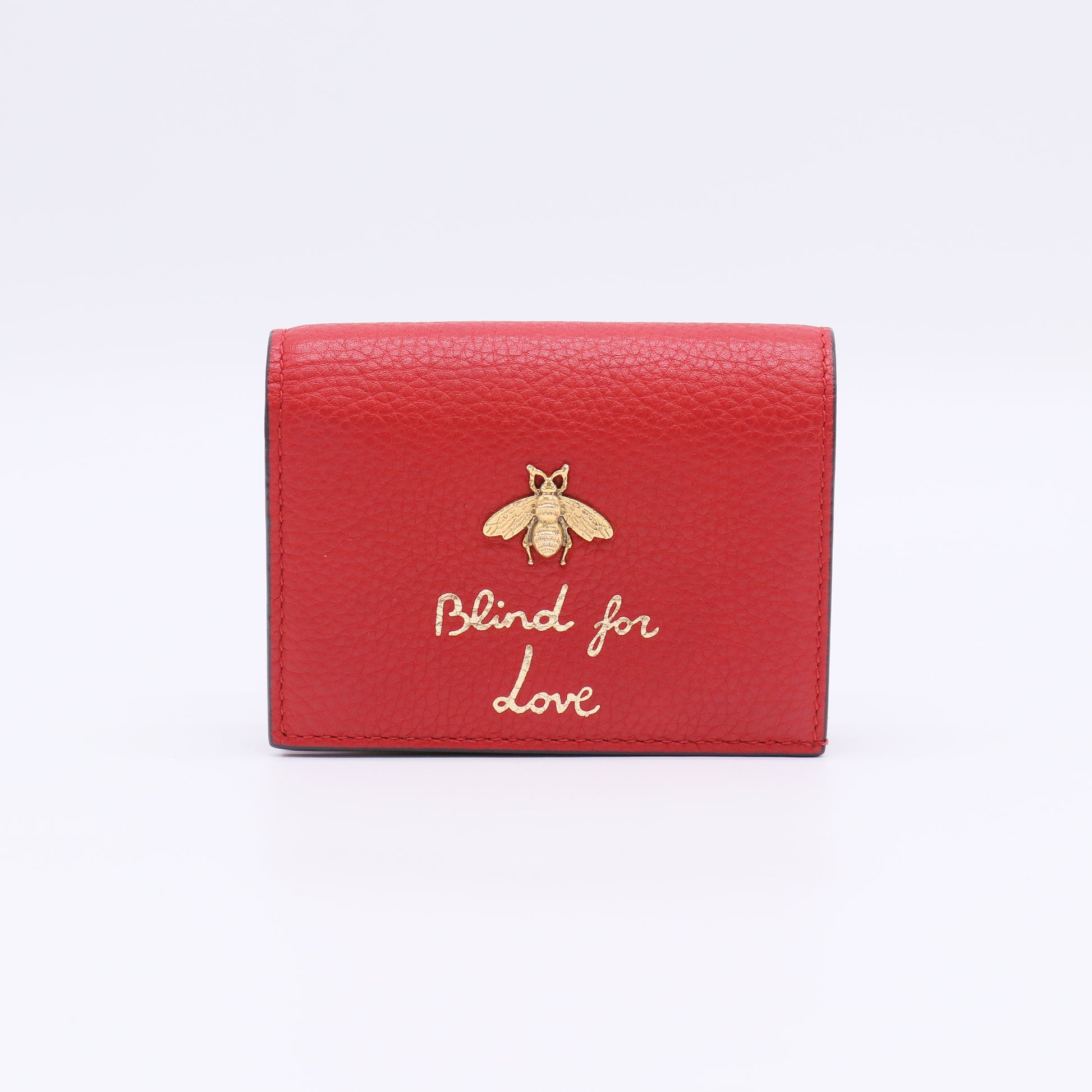 Gucci Animalier "Blind for Love" Card Case Wallet W22391