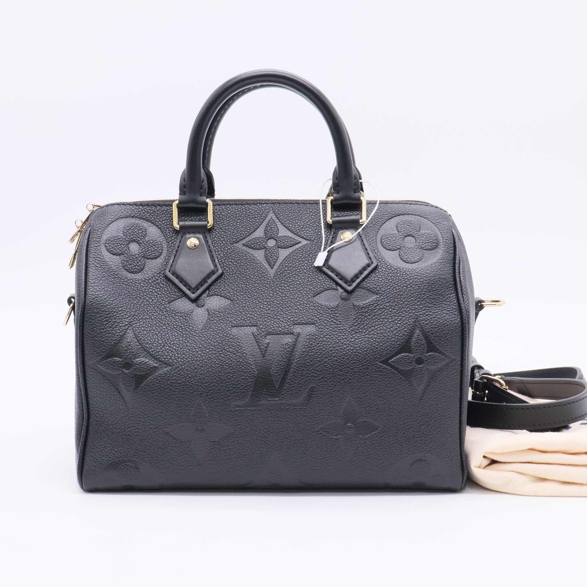 Empreinte Monogram Giant Speedy Bandouliere 25 Black  twins LDJ3430