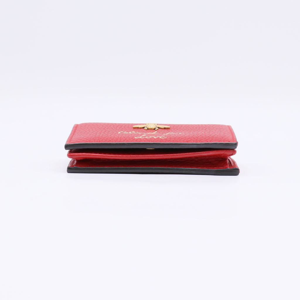 Gucci Animalier "Blind for Love" Card Case Wallet W22391