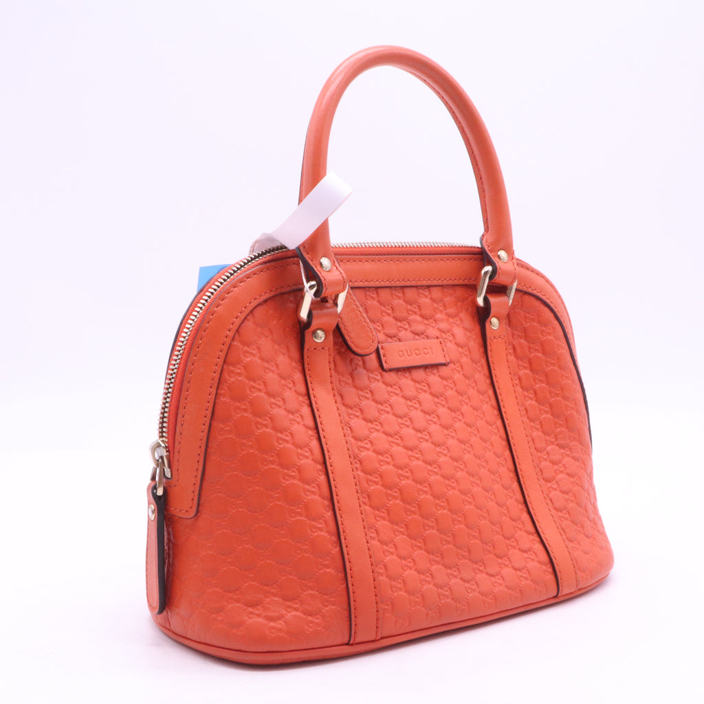 Convertible Dome Satchel Microguccissima Leather Mini  B21762