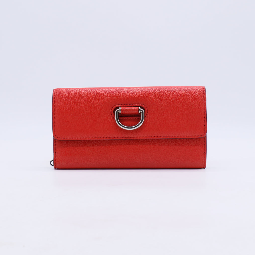 Burberry D-Ring Grained Leather Continental Wallet W21163