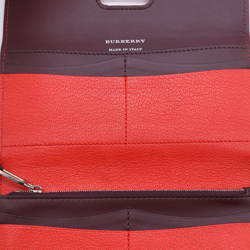 Burberry D-Ring Grained Leather Continental Wallet W21163