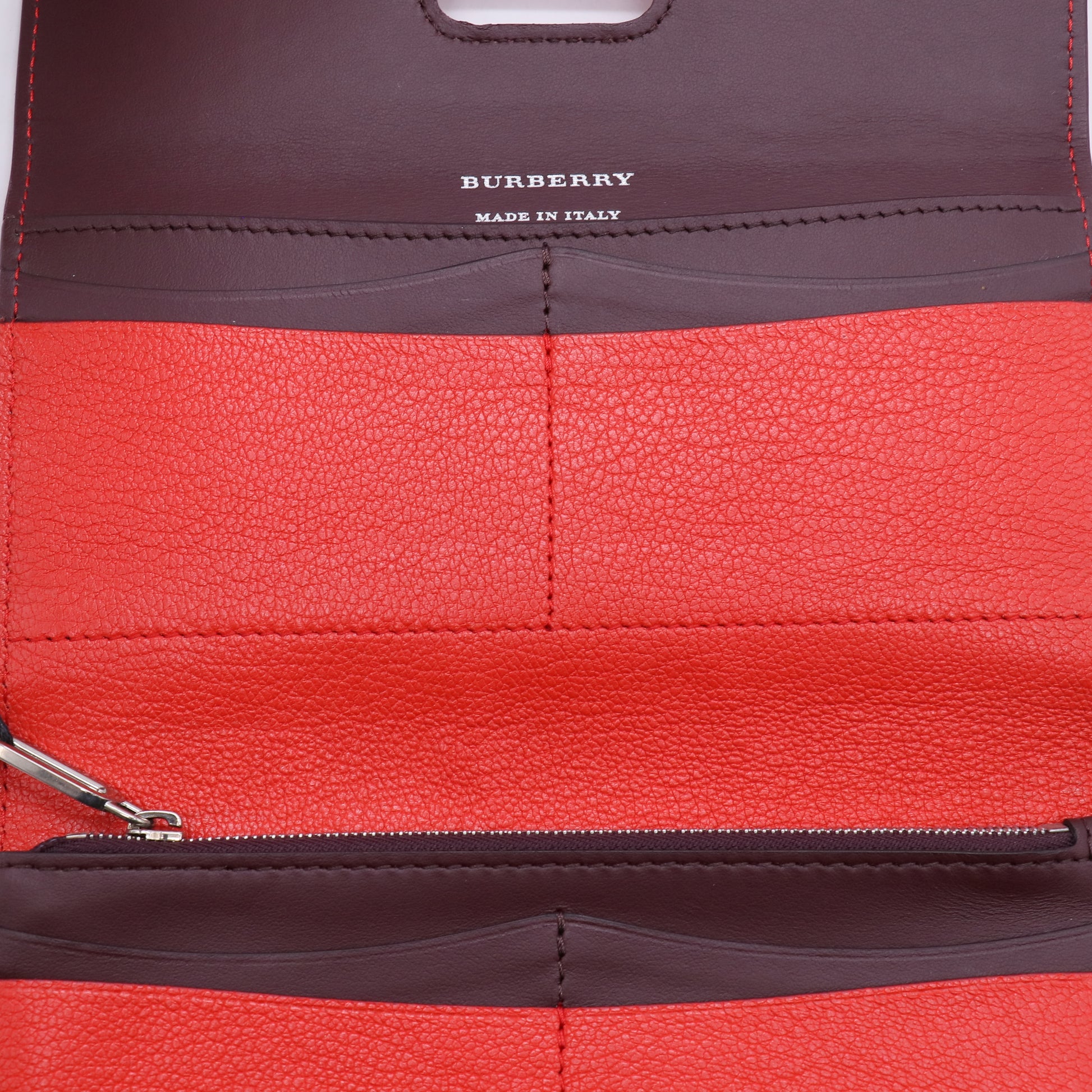 Burberry D-Ring Grained Leather Continental Wallet W21163
