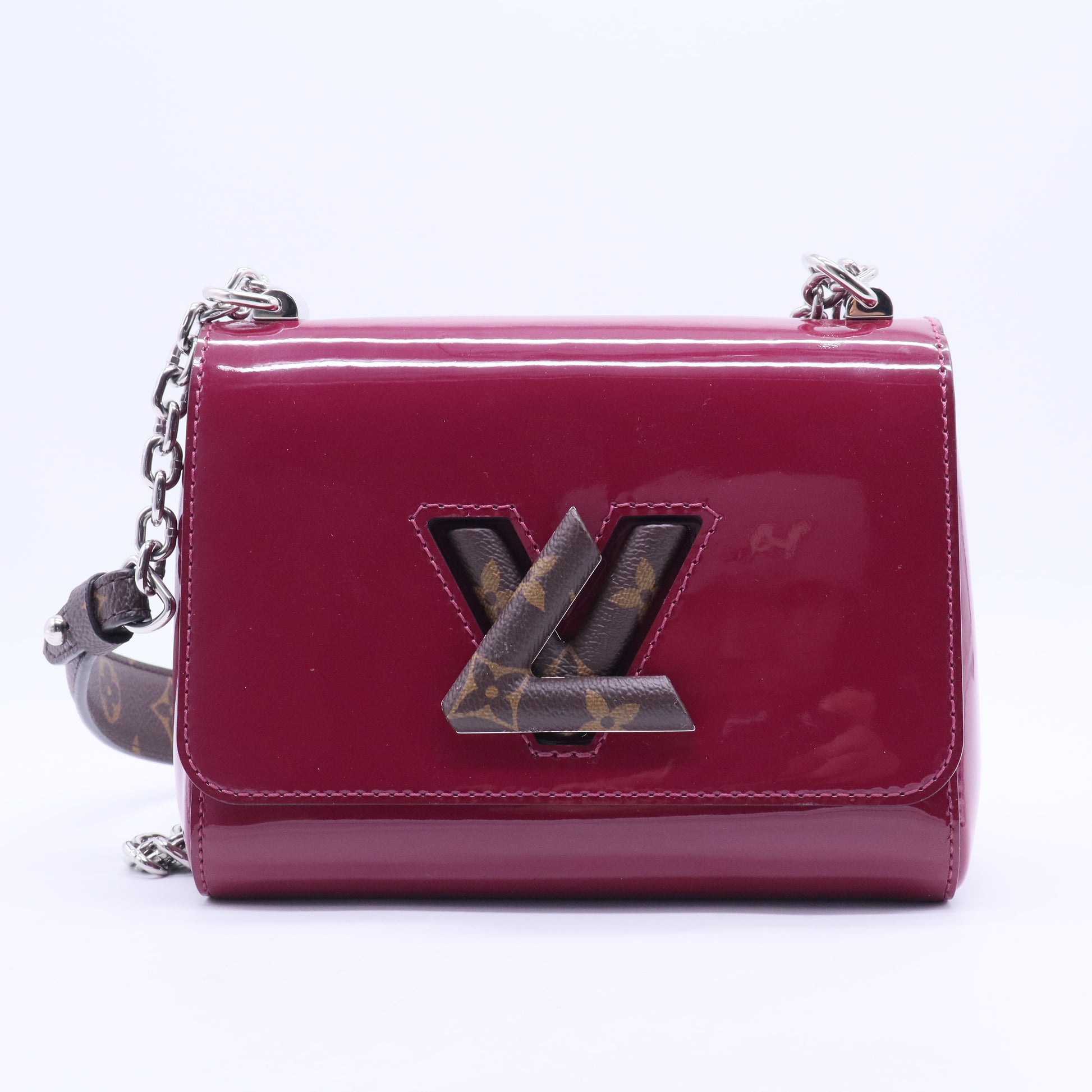 Twist Handbag Vernis with Monogram Canvas PM B20069
