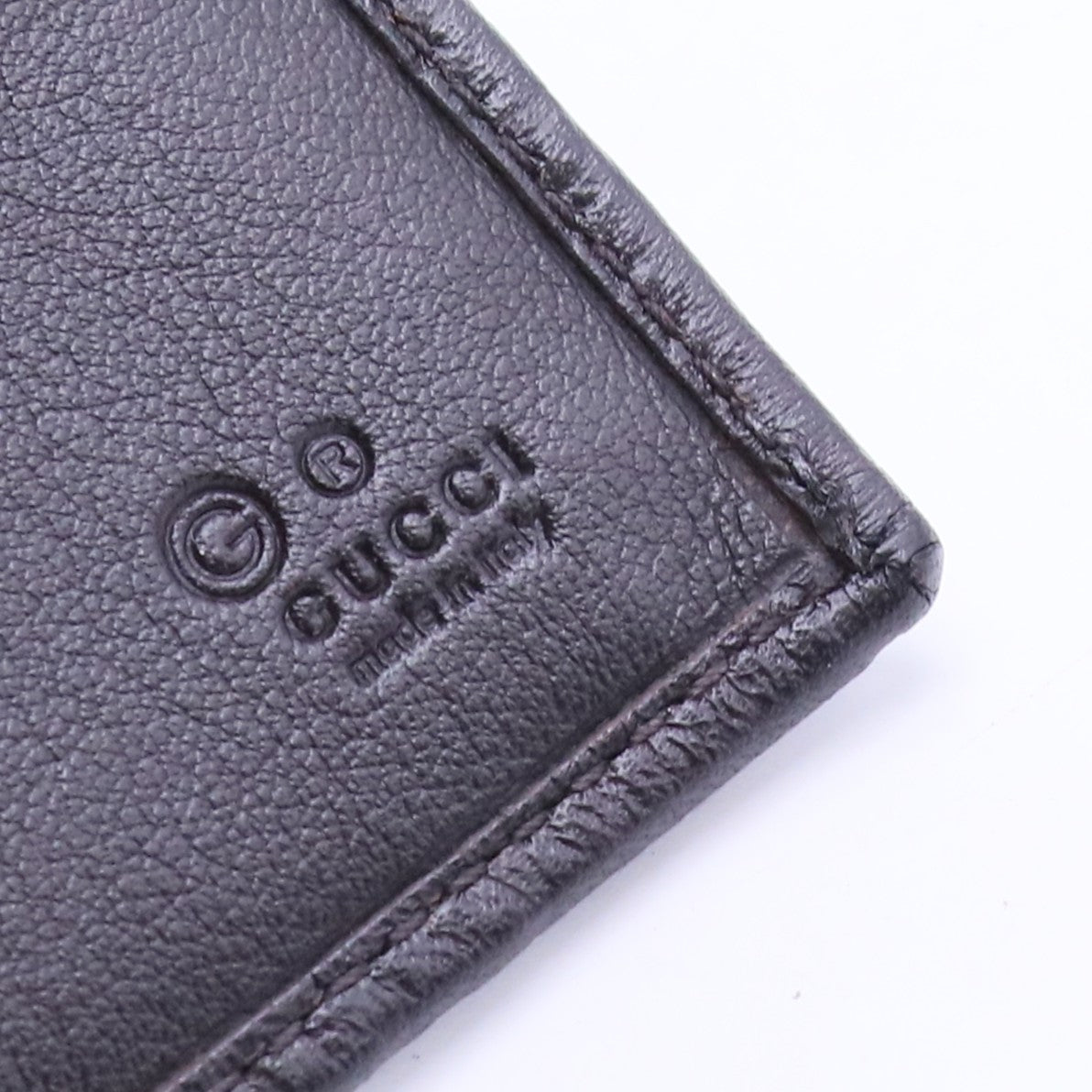 Guccissima Black Leather Trifold Long Flap Wallet