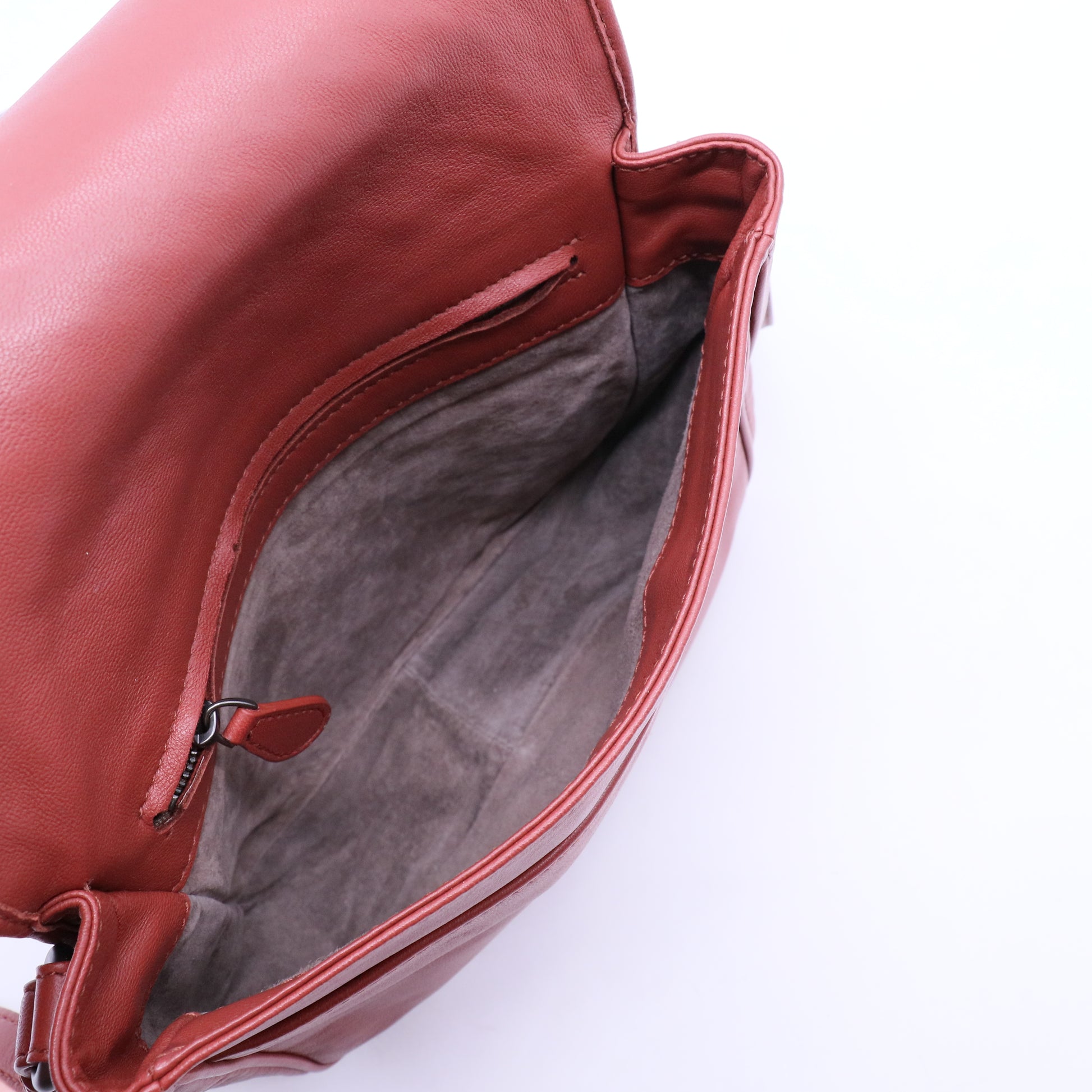 Intrecciato flap crossbody bag