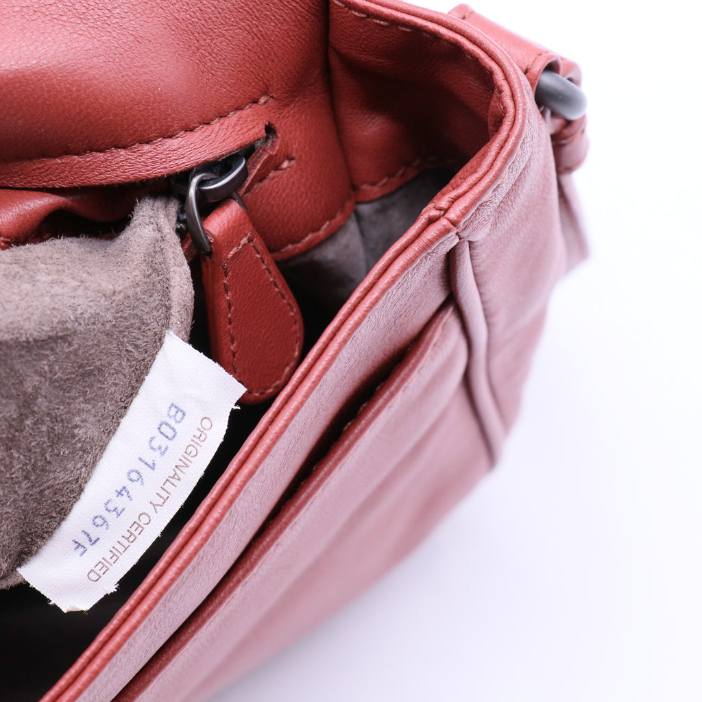 Intrecciato flap crossbody bag