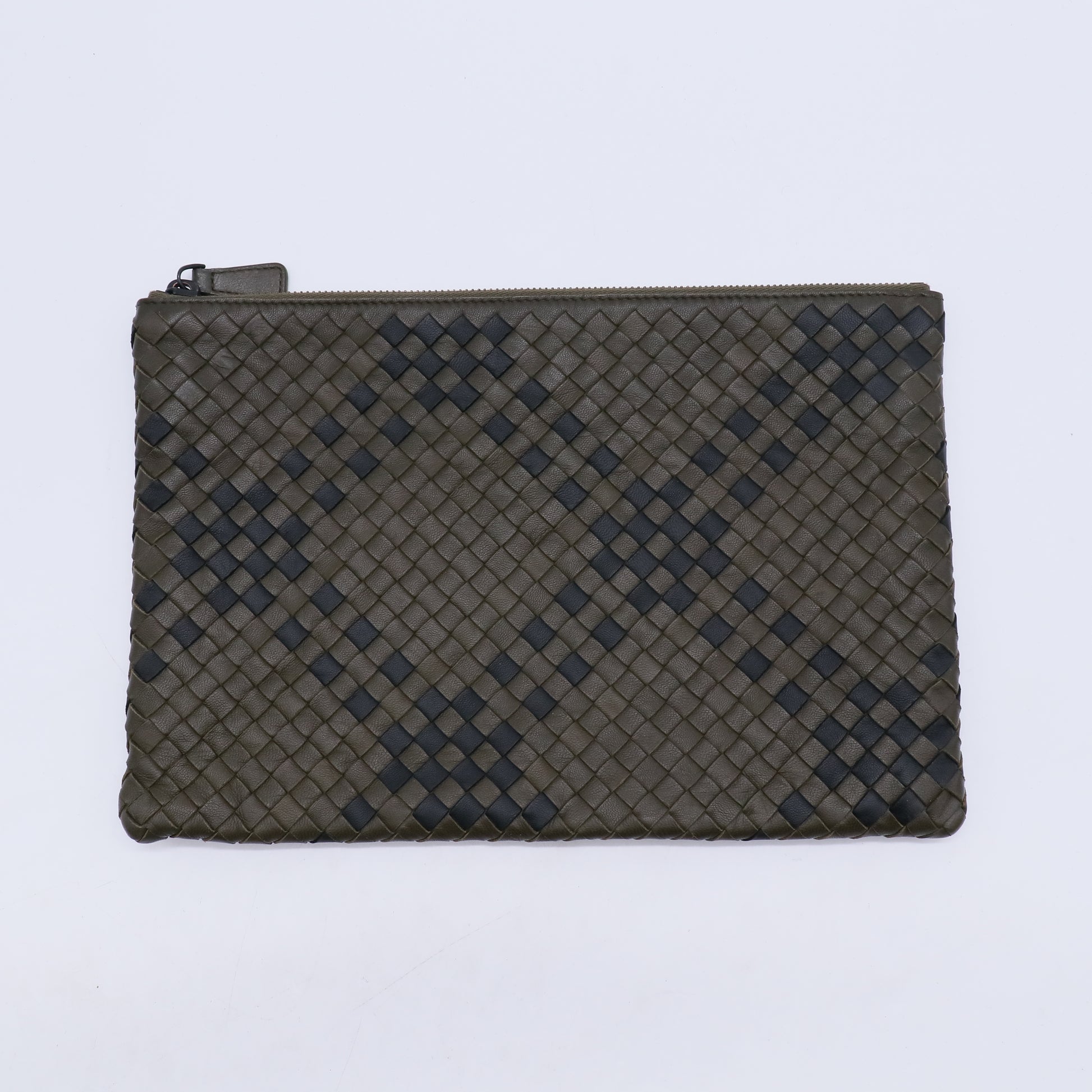 Bottega Veneta Intrecciato Checker Pouch W21003
