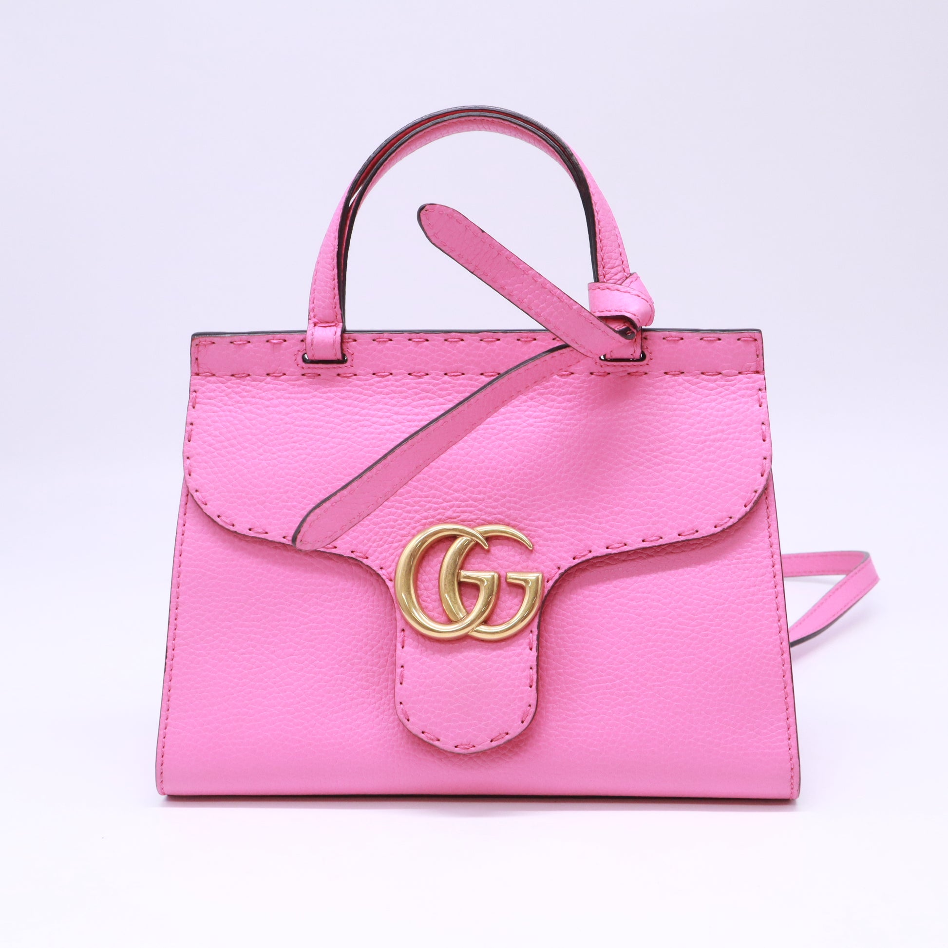 GG Marmont Top Handle Bag Leather Small B23794