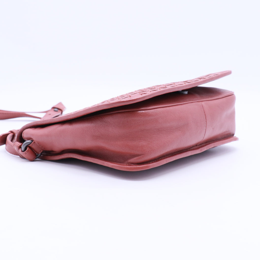 Intrecciato flap crossbody bag