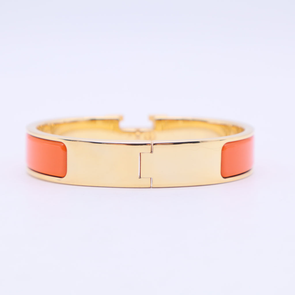 Enamel Narrow Clic Clac H Bracelet PM Orange W20090
