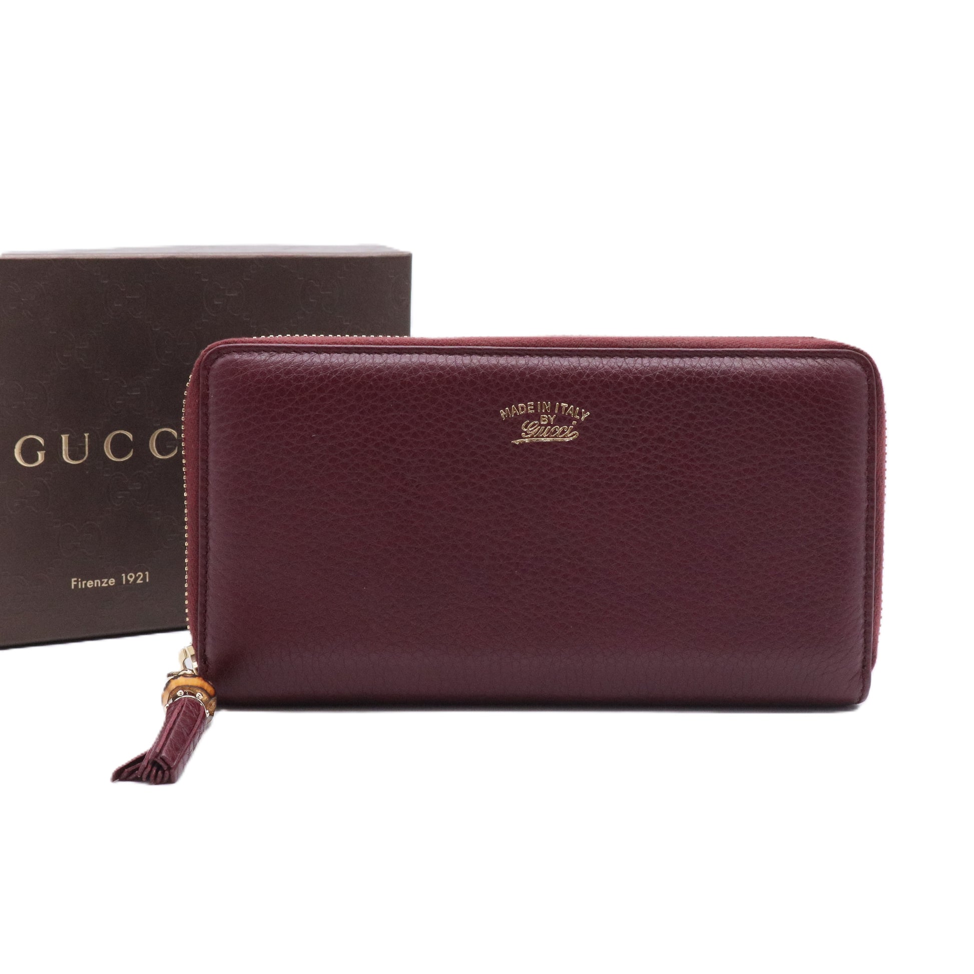 Bamboo Accent Leather Continental Wallet For Gisel
