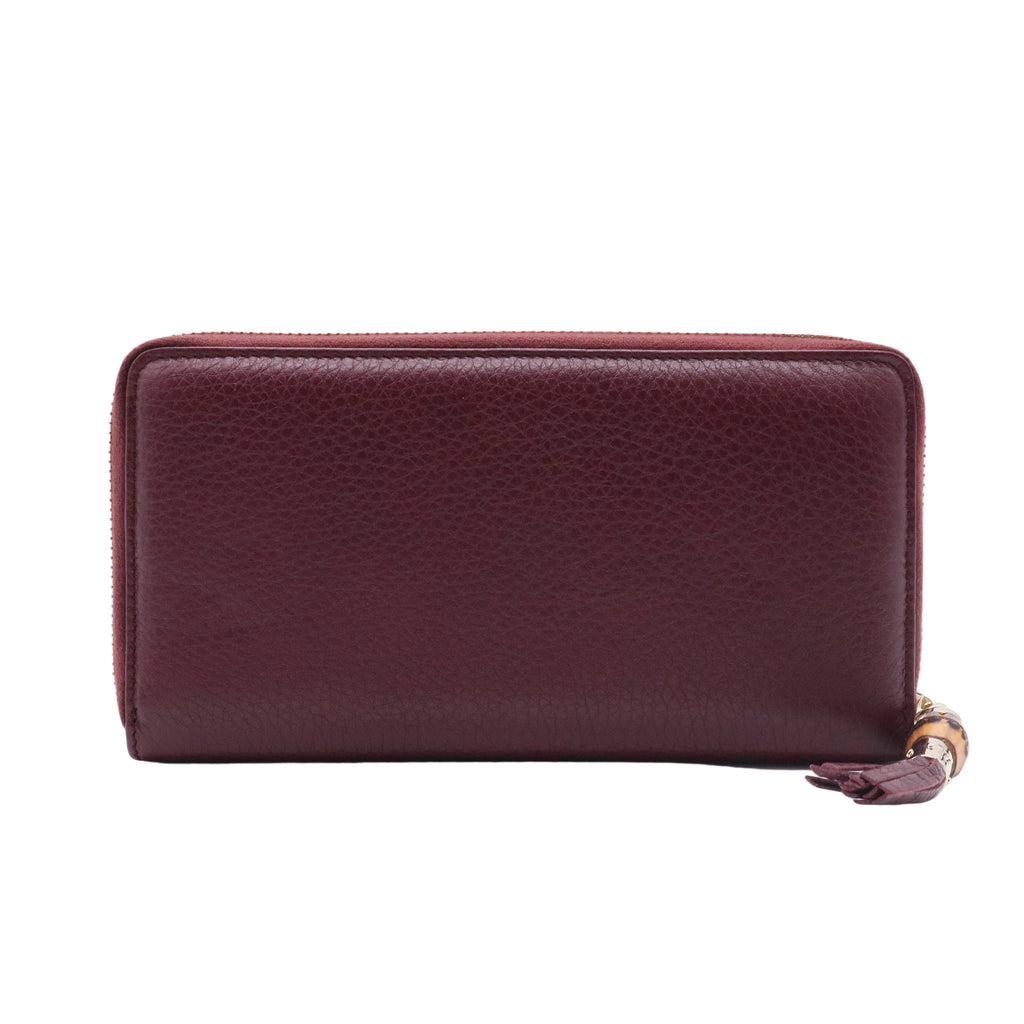 Bamboo Accent Leather Continental Wallet For Gisel
