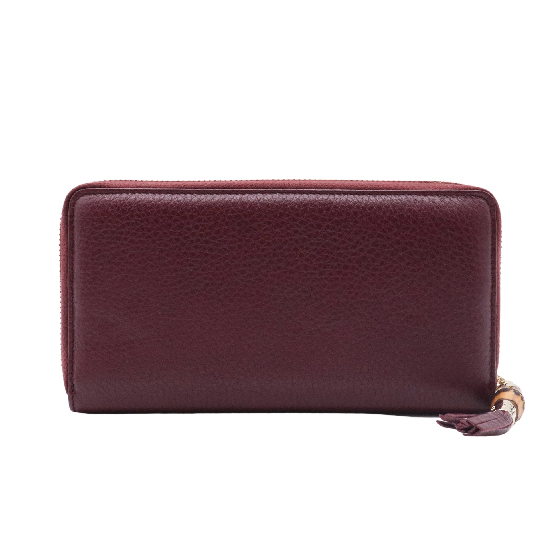 Bamboo Accent Leather Continental Wallet For Gisel
