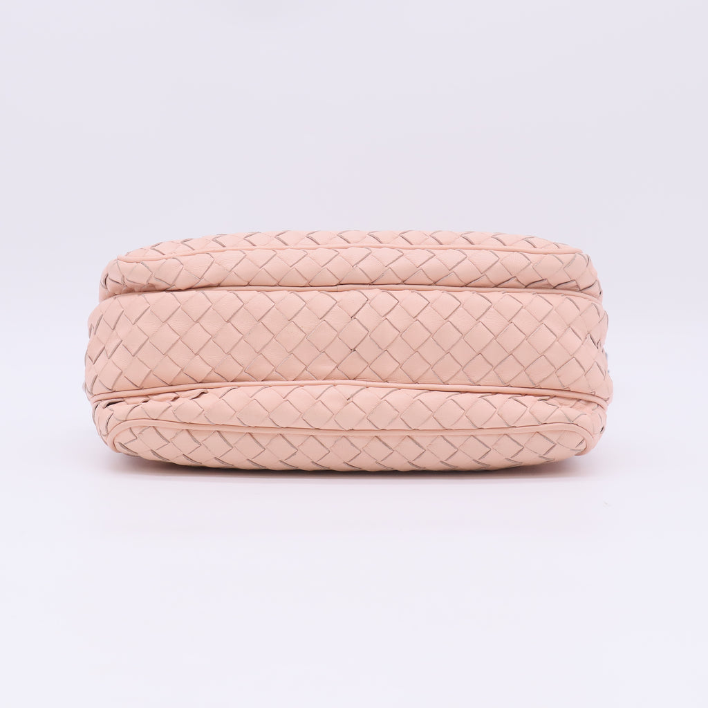Bottega Nappa Intrecciato Crossbody Flamingo Twins B23703