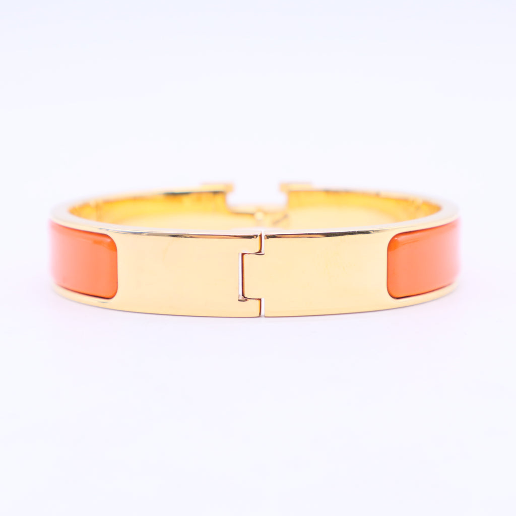 Enamel Narrow Clic Clac H Bracelet PM Orange W20091