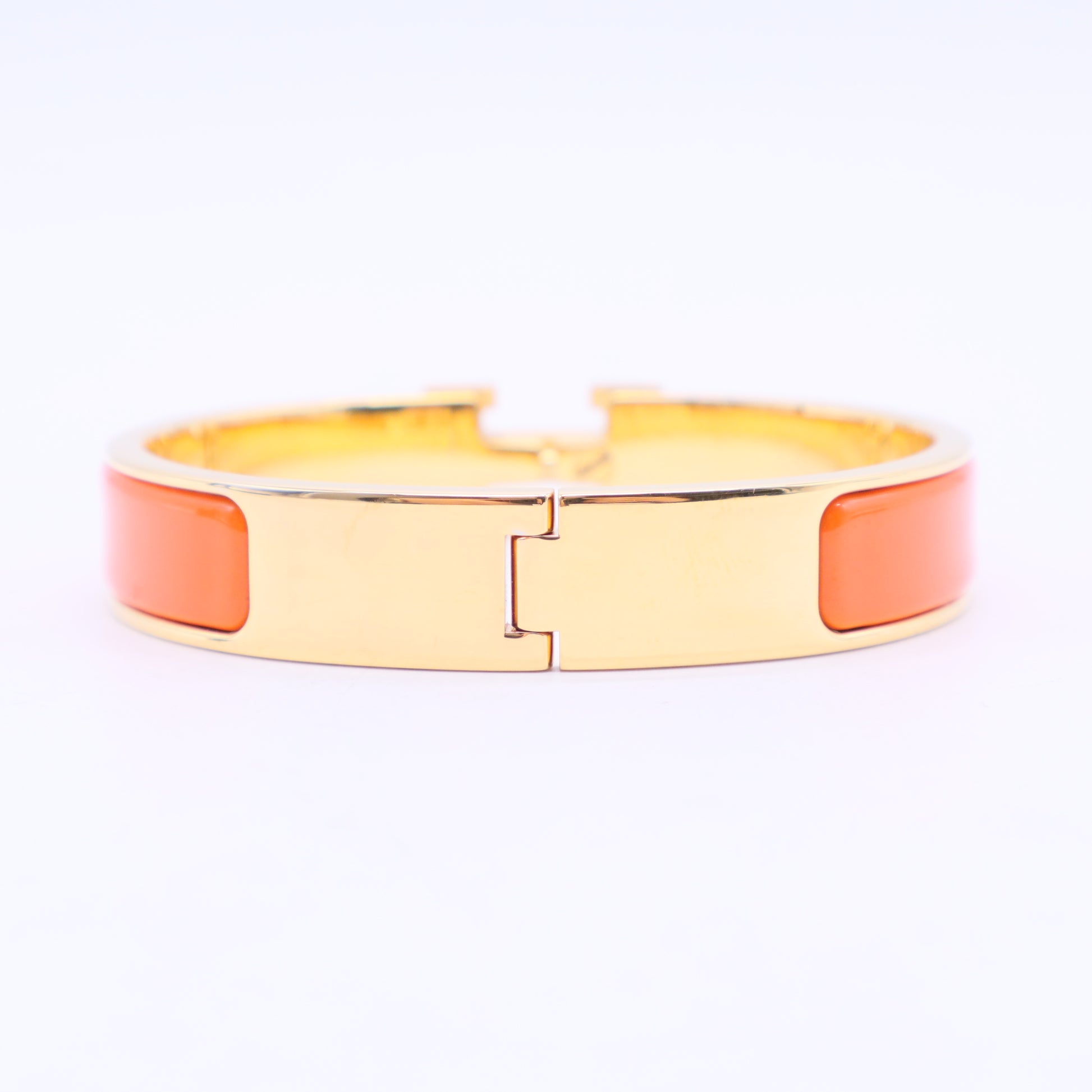 Enamel Narrow Clic Clac H Bracelet PM Orange W20091