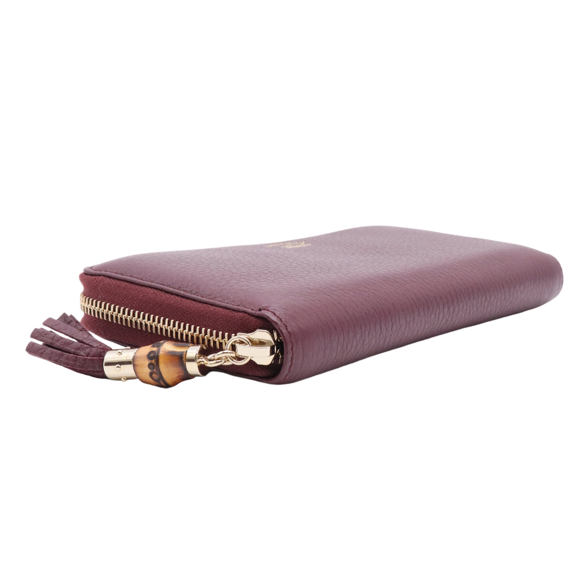 Bamboo Accent Leather Continental Wallet For Gisel