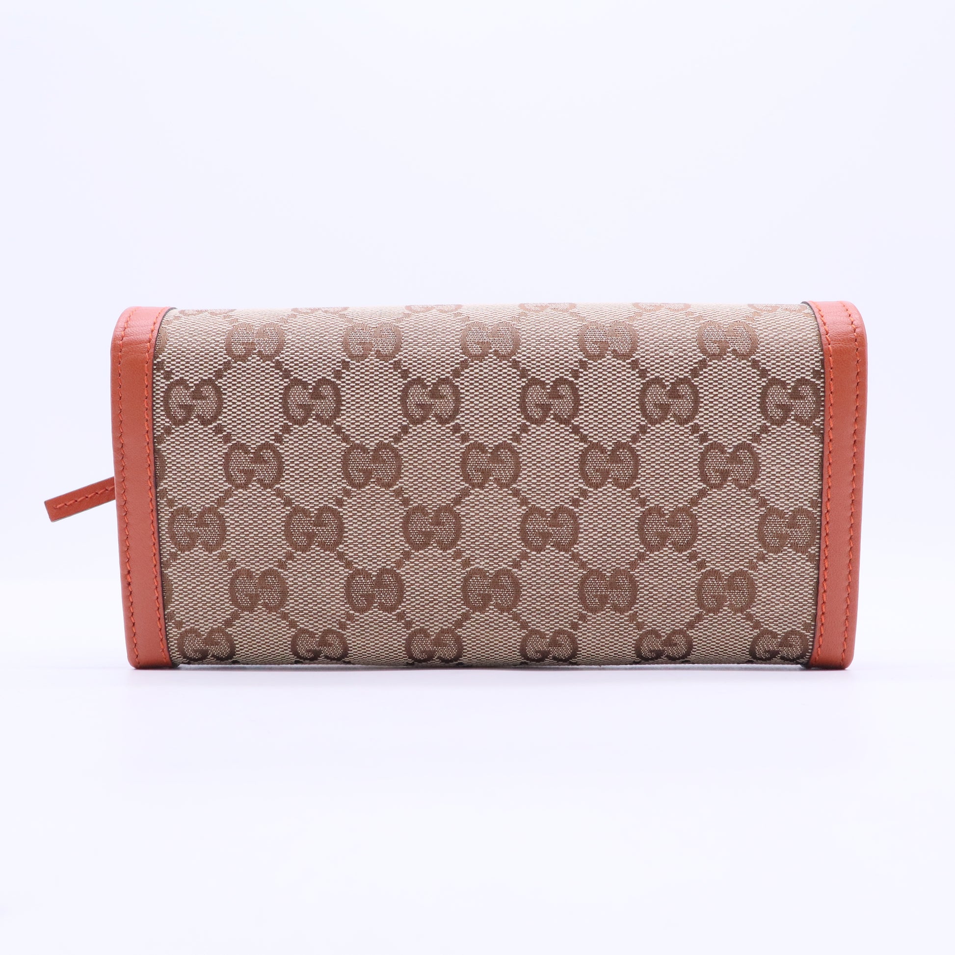 nterlocking G GG Canvas Long Wallet Brown Beige W20228