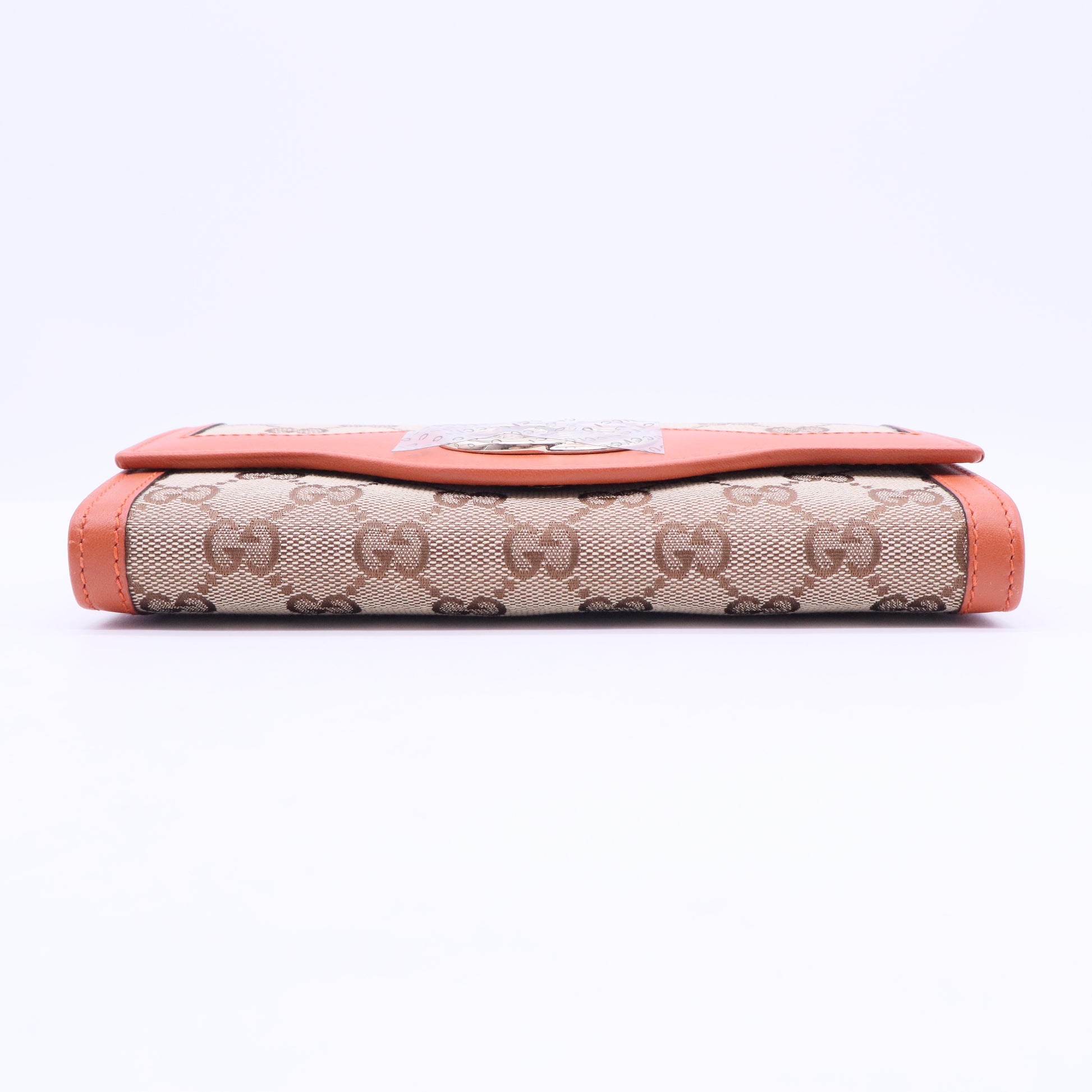 nterlocking G GG Canvas Long Wallet Brown Beige W20228