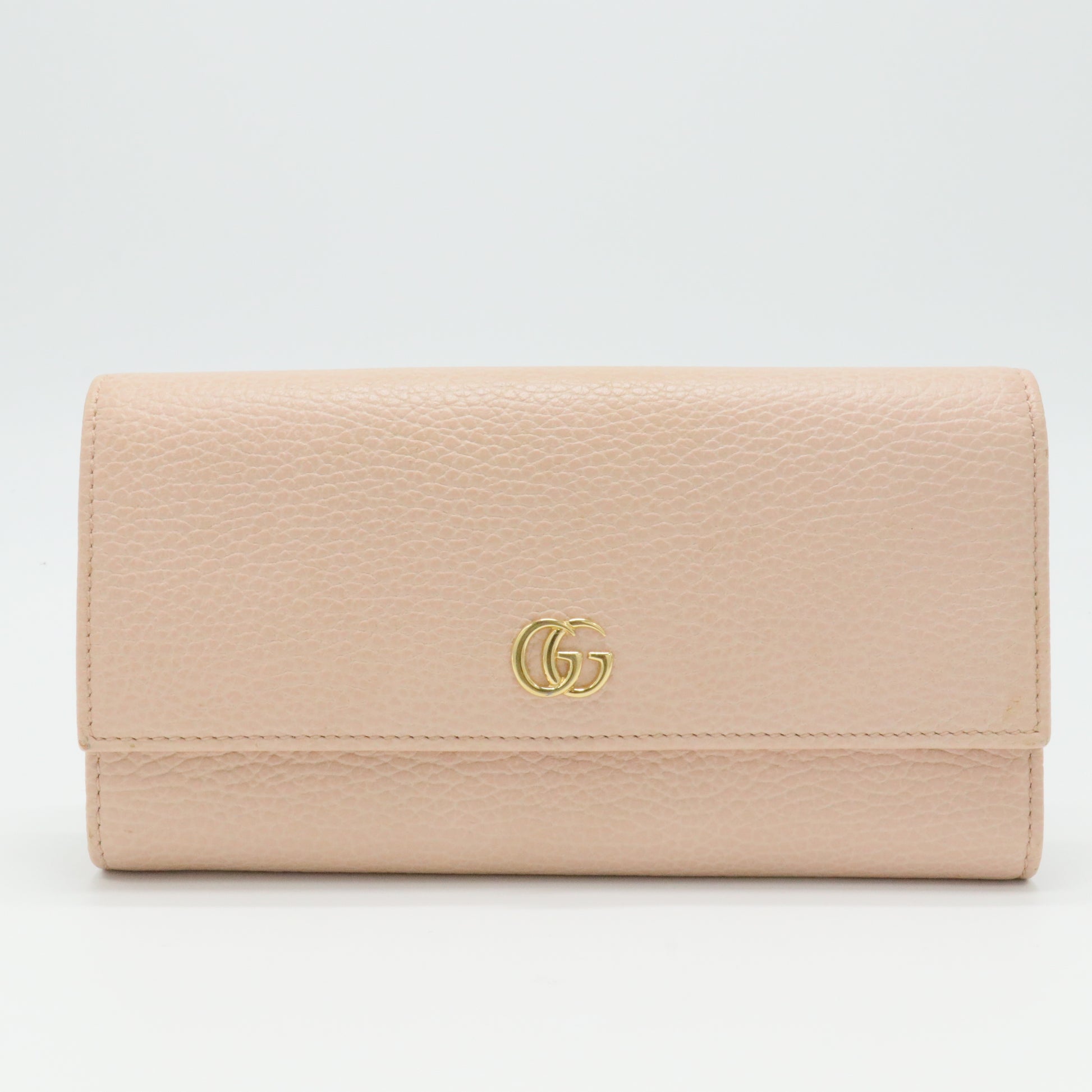 Dollar Calfskin GG Marmont Continental Wallet Perfect Pink