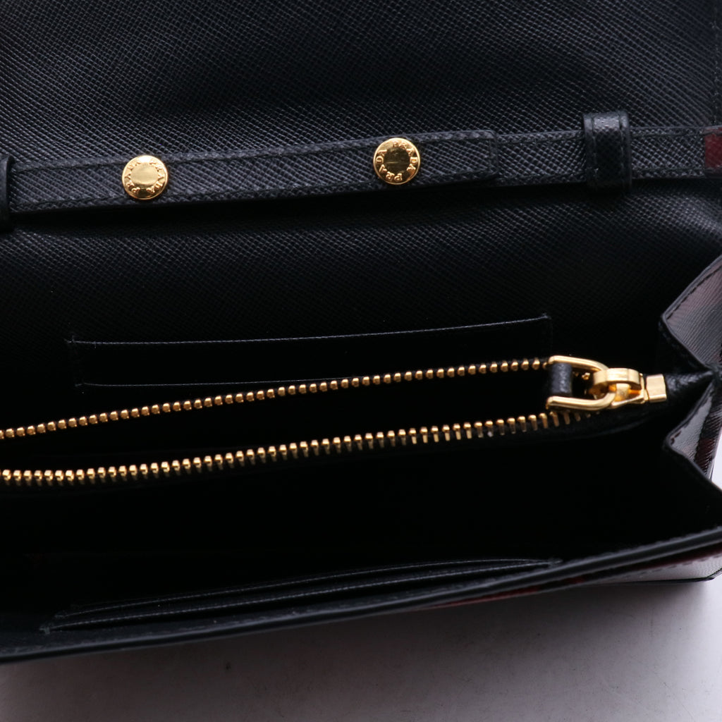 Envelope Wallet on Strap Saffiano Leather B21765