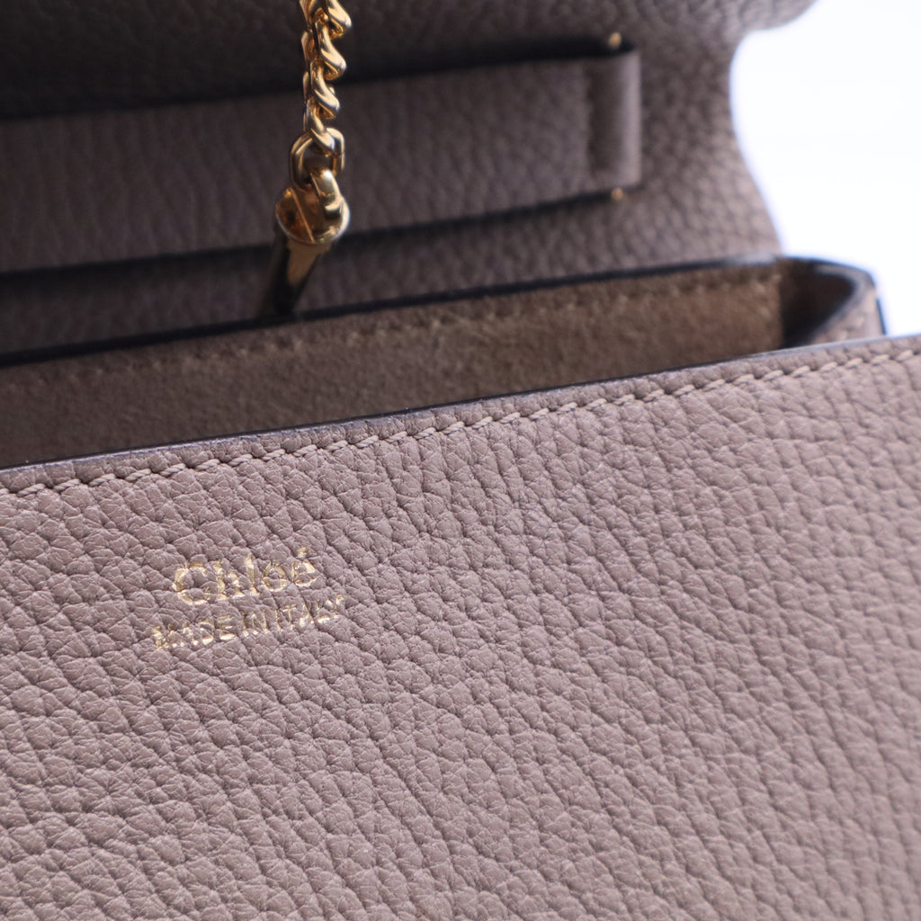 Grained Lambskin Drew Shoulder Bag Motty Grey B12320