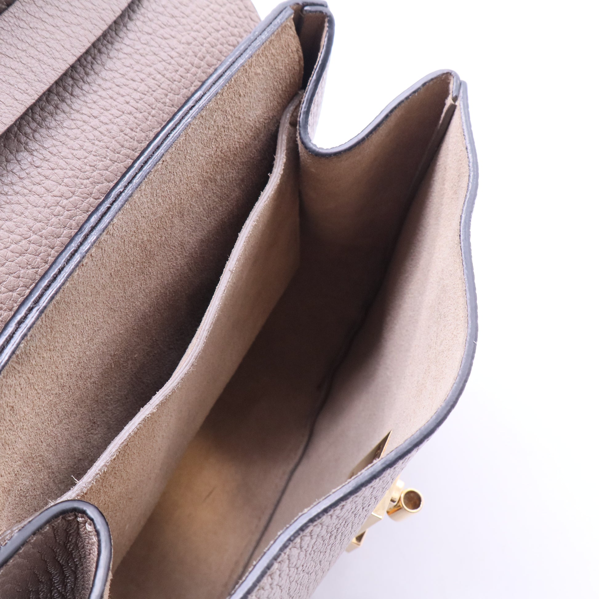 Grained Lambskin Drew Shoulder Bag Motty Grey B12320