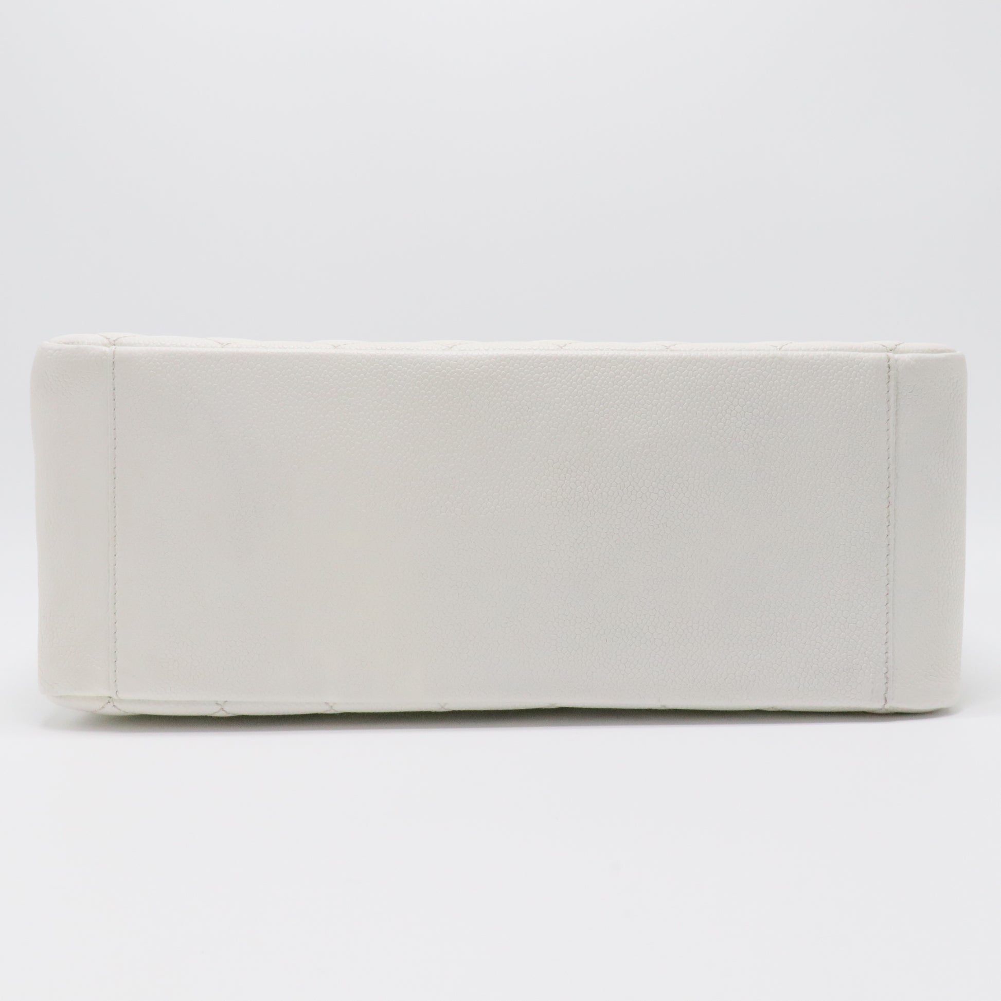 Caviar Quilted Grand Shopping Tote GST White