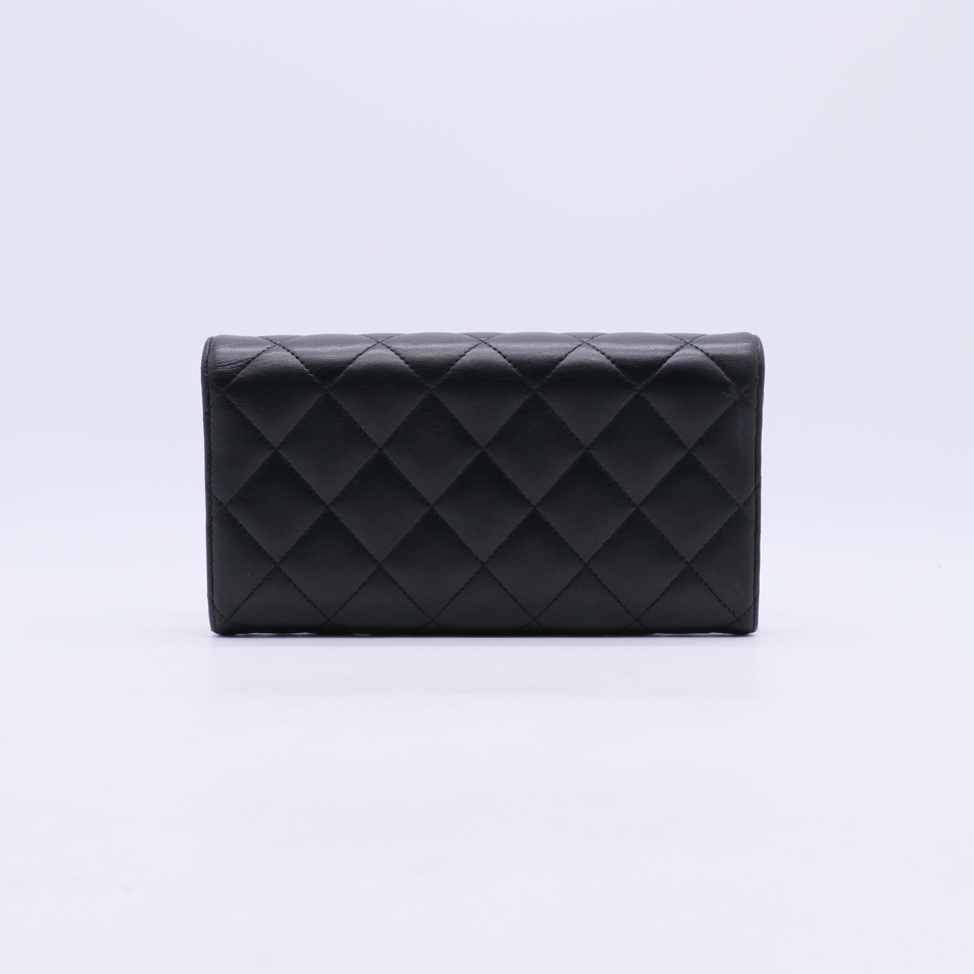 Chanel Lambskin Quilted Large Gusset Flap Wallet W20980
