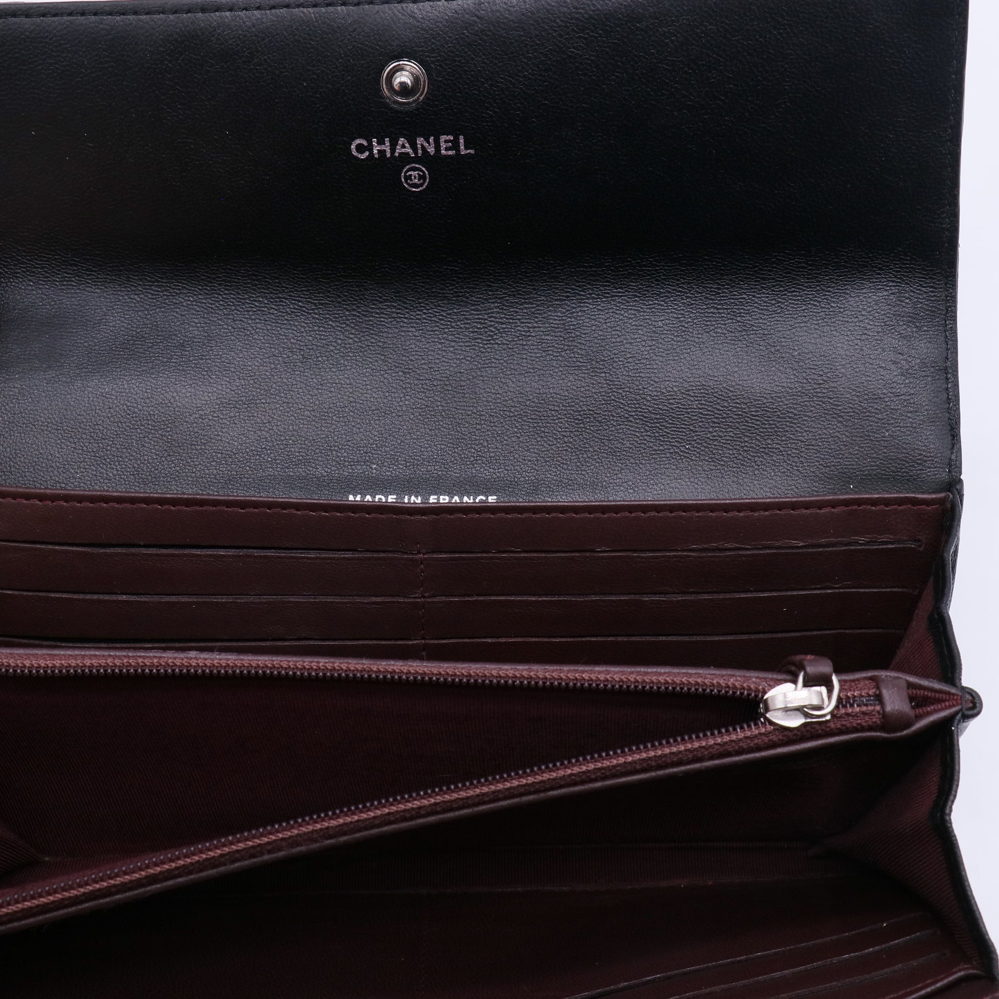 Chanel Lambskin Quilted Large Gusset Flap Wallet W20980