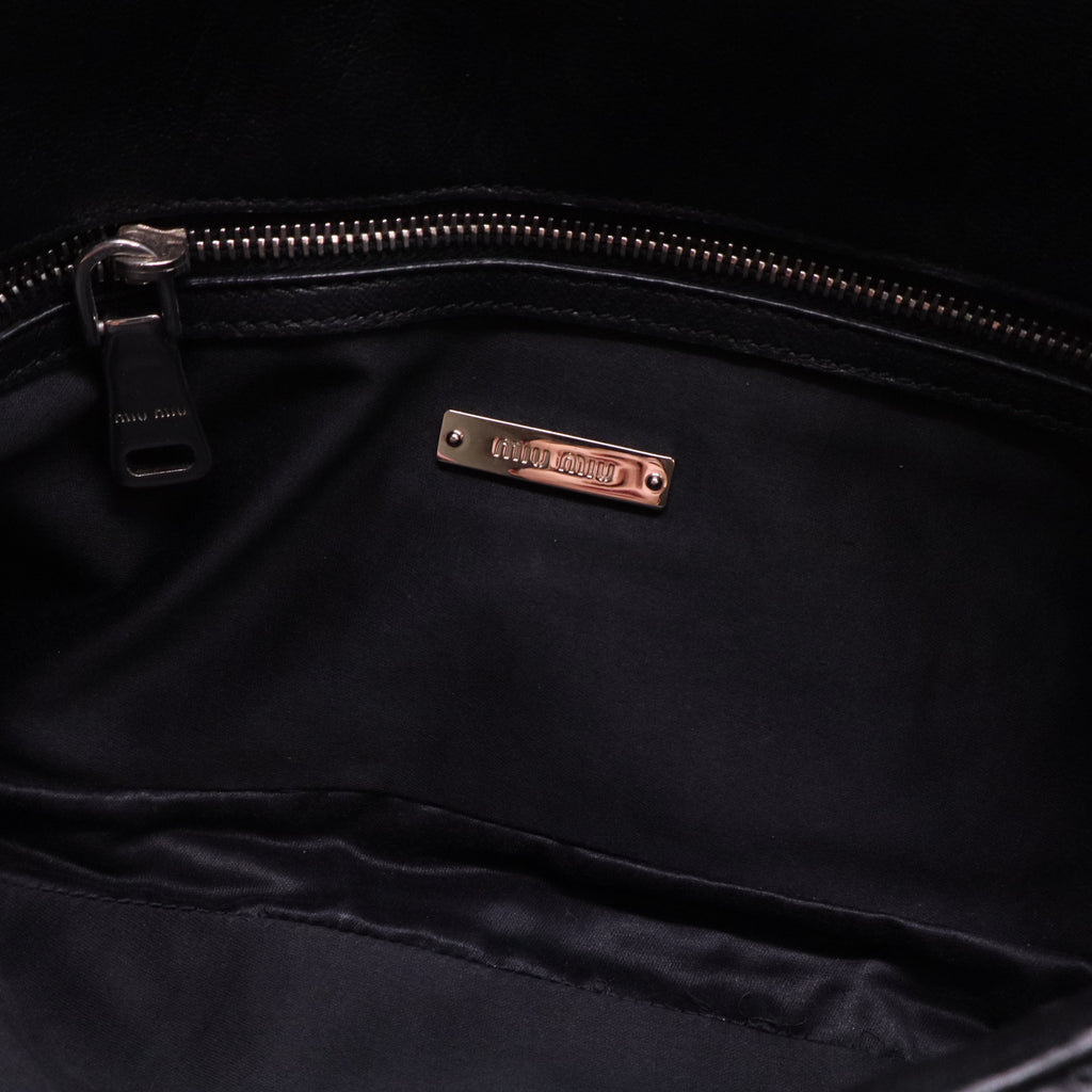 Nappa Matelassé Crystal Flap Clutch