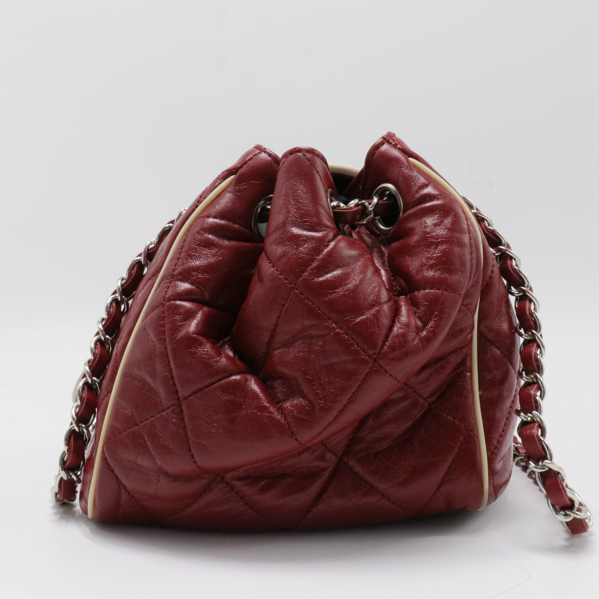 East West Mademoiselle Accordion Flap Bag Quilted Lambskin