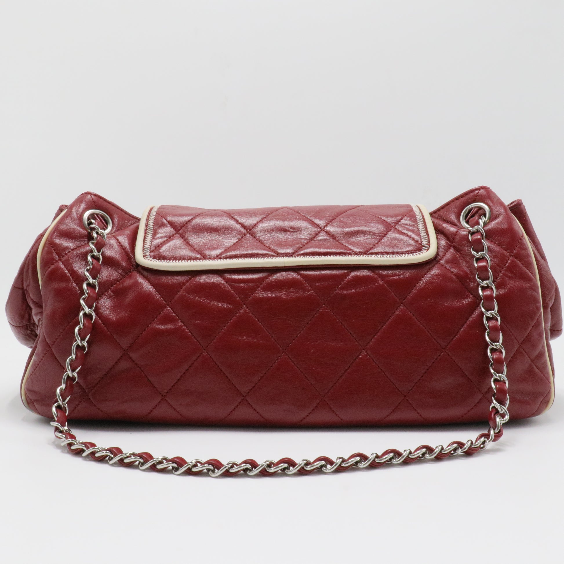 East West Mademoiselle Accordion Flap Bag Quilted Lambskin