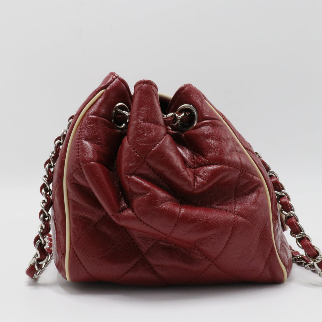 East West Mademoiselle Accordion Flap Bag Quilted Lambskin