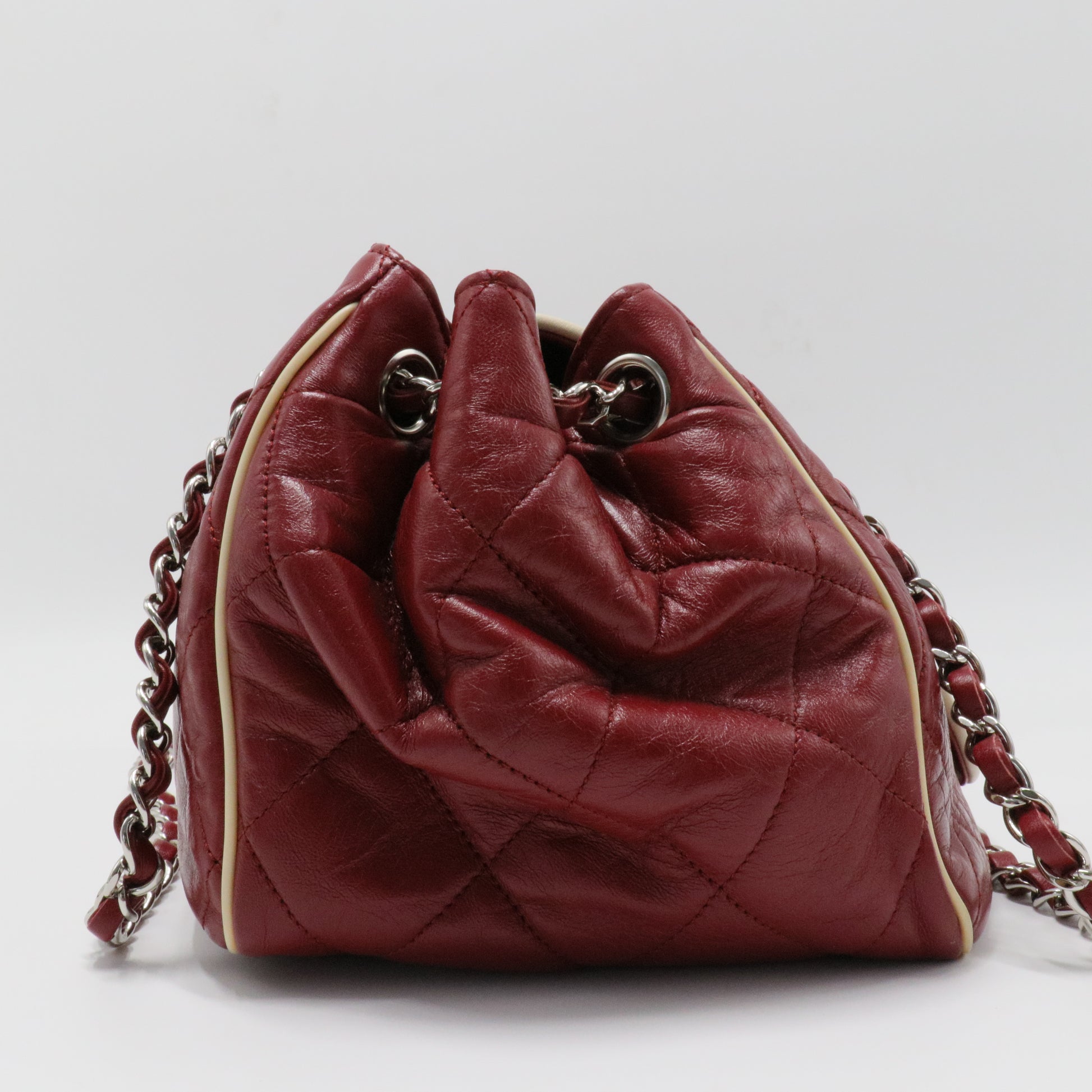 East West Mademoiselle Accordion Flap Bag Quilted Lambskin