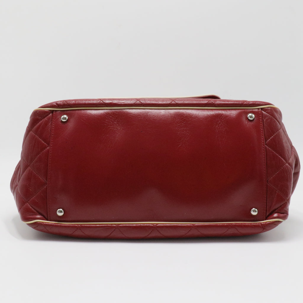 East West Mademoiselle Accordion Flap Bag Quilted Lambskin