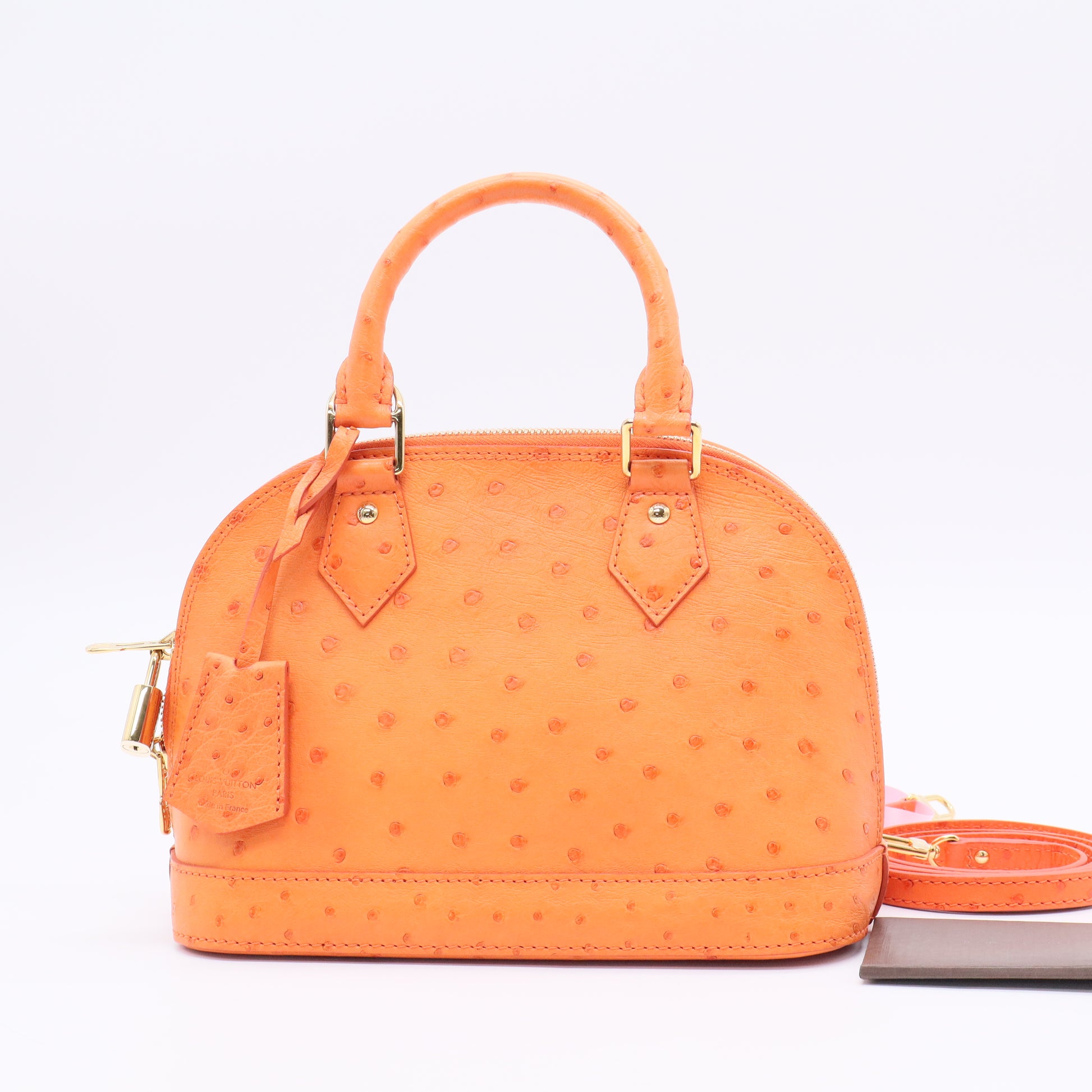Orange Ostrich Alma BB Bag twins LDJ3433