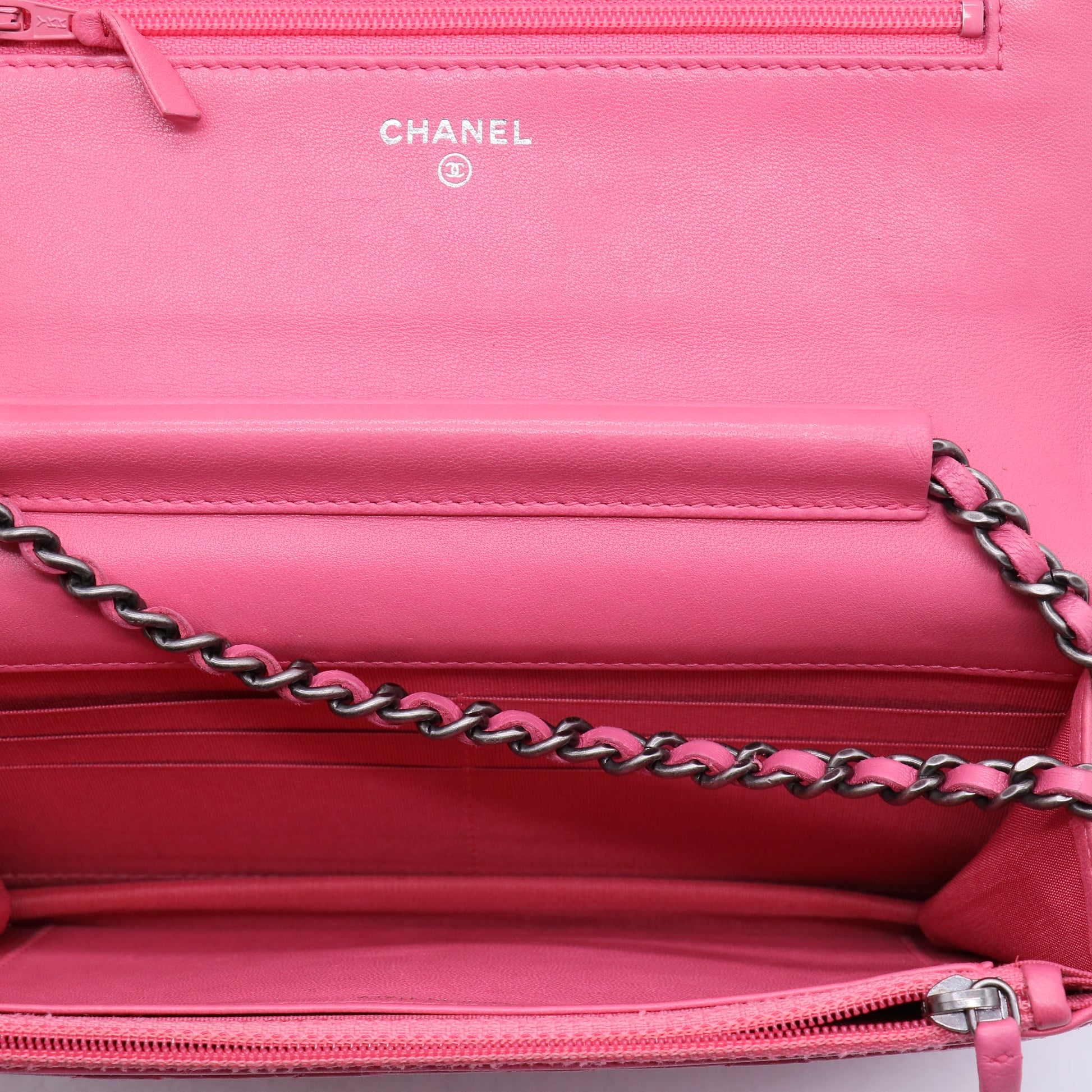 Chanel Lambskin Quilted Boy Wallet on Chain (WOC) B21844