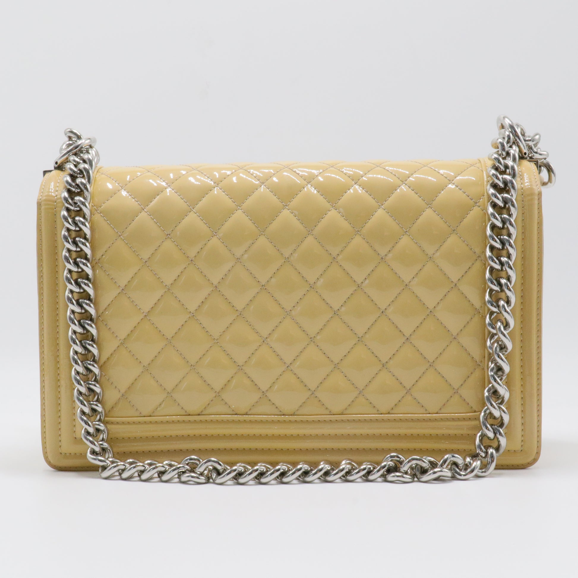 Boy Flap Bag Quilted Patent Large