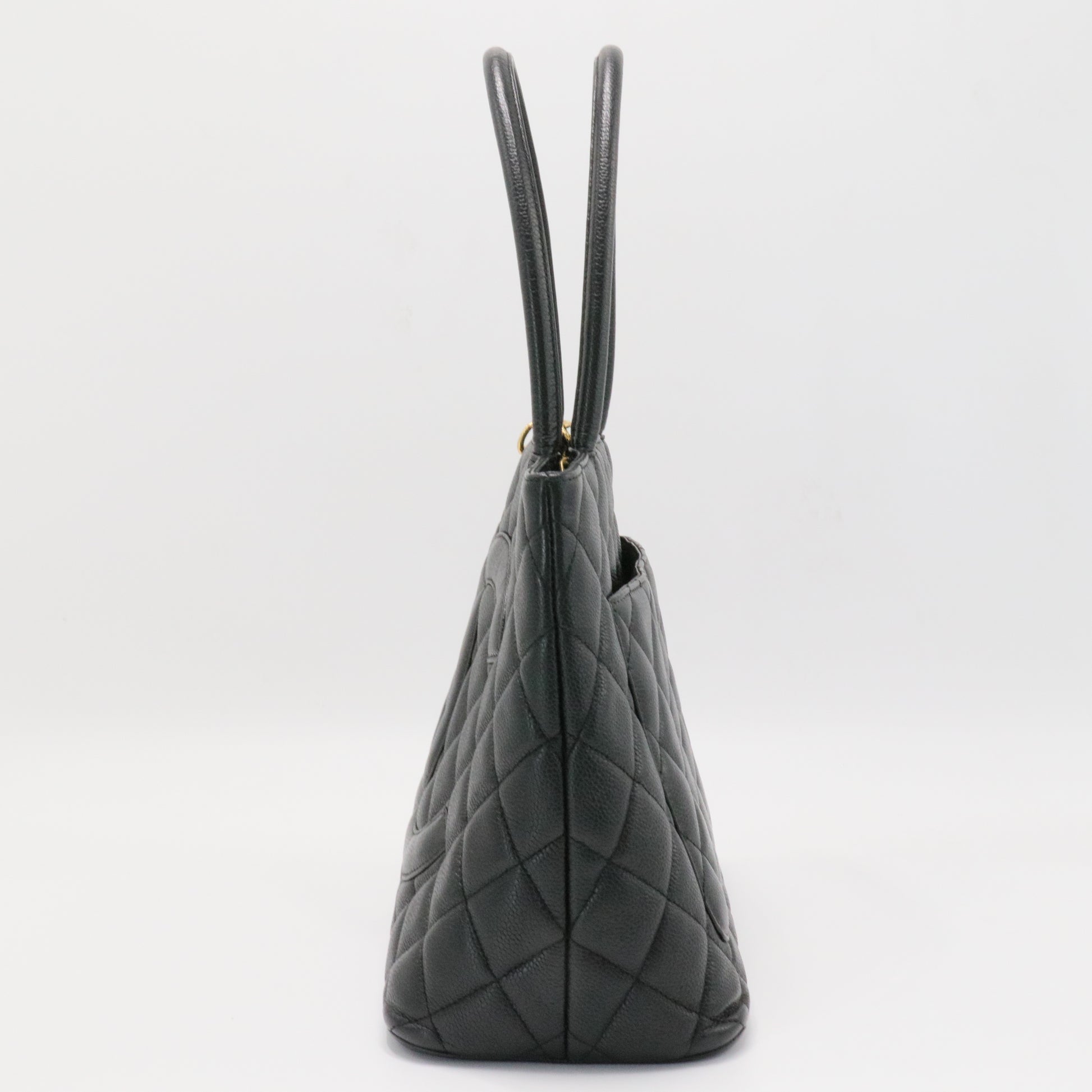 Medallion Tote Quilted Caviar