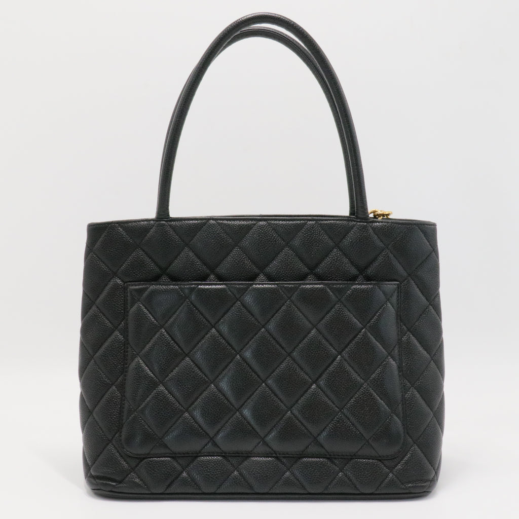 Medallion Tote Quilted Caviar