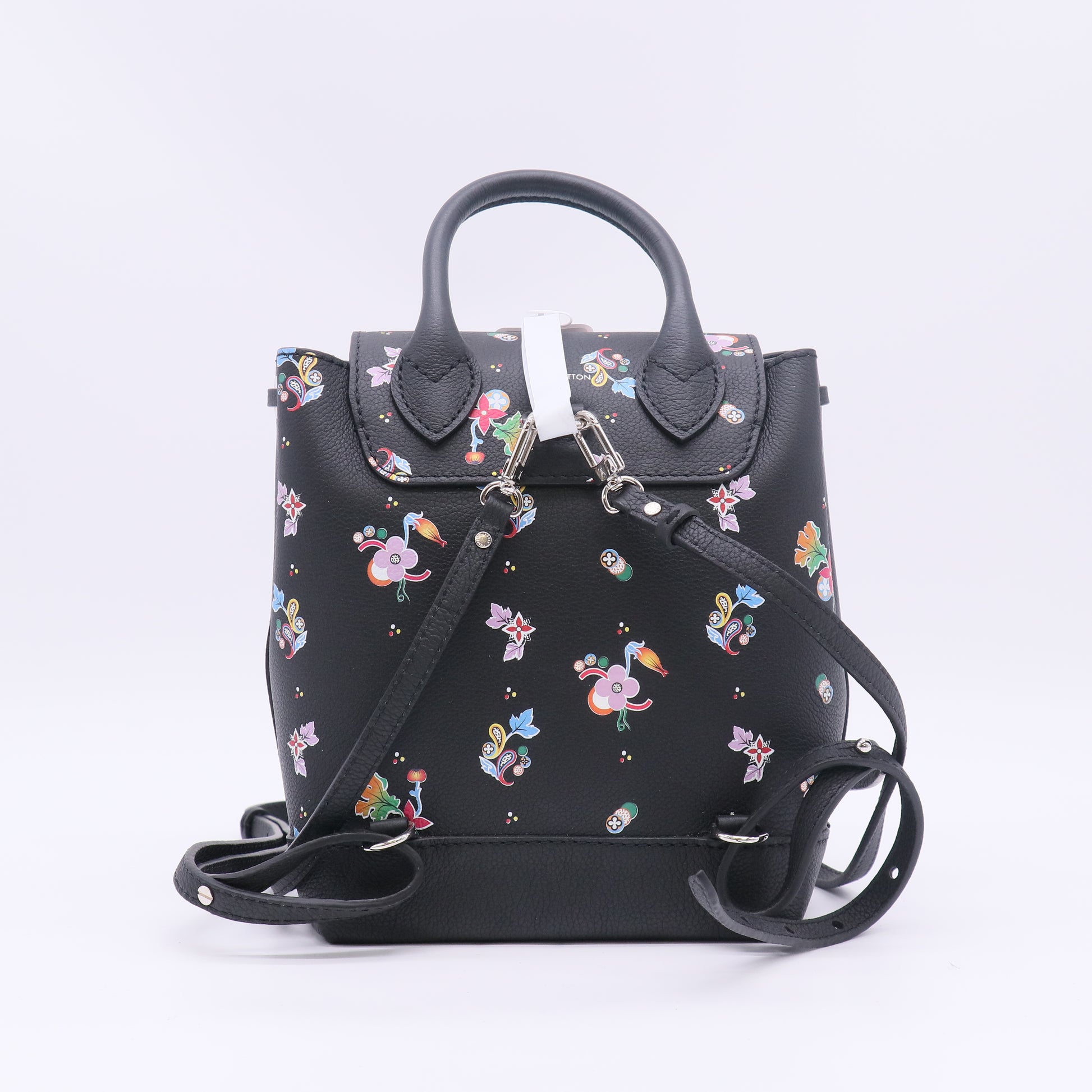 Louis Vuitton Lockme Backpack Floral Printed Leather Mini Twins B23840